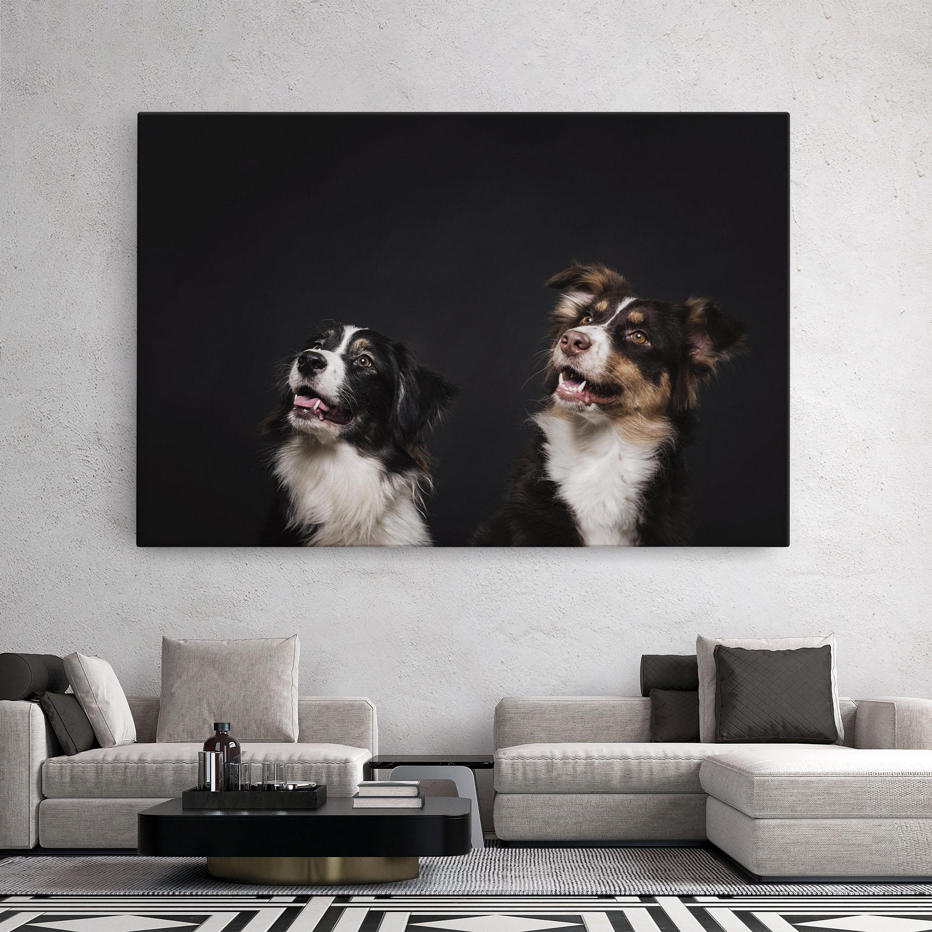 Leinwandbild Cute Dogs Standing mockup 2