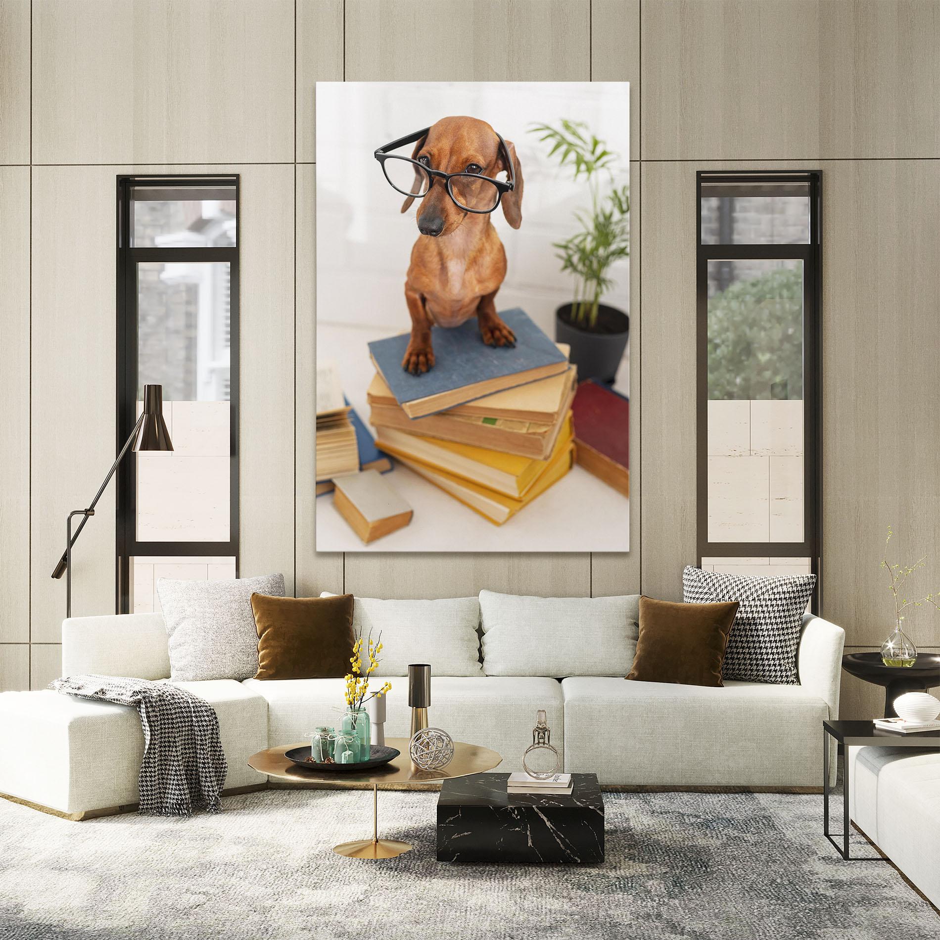 Leinwandbild Books Cute Dog mockup 2