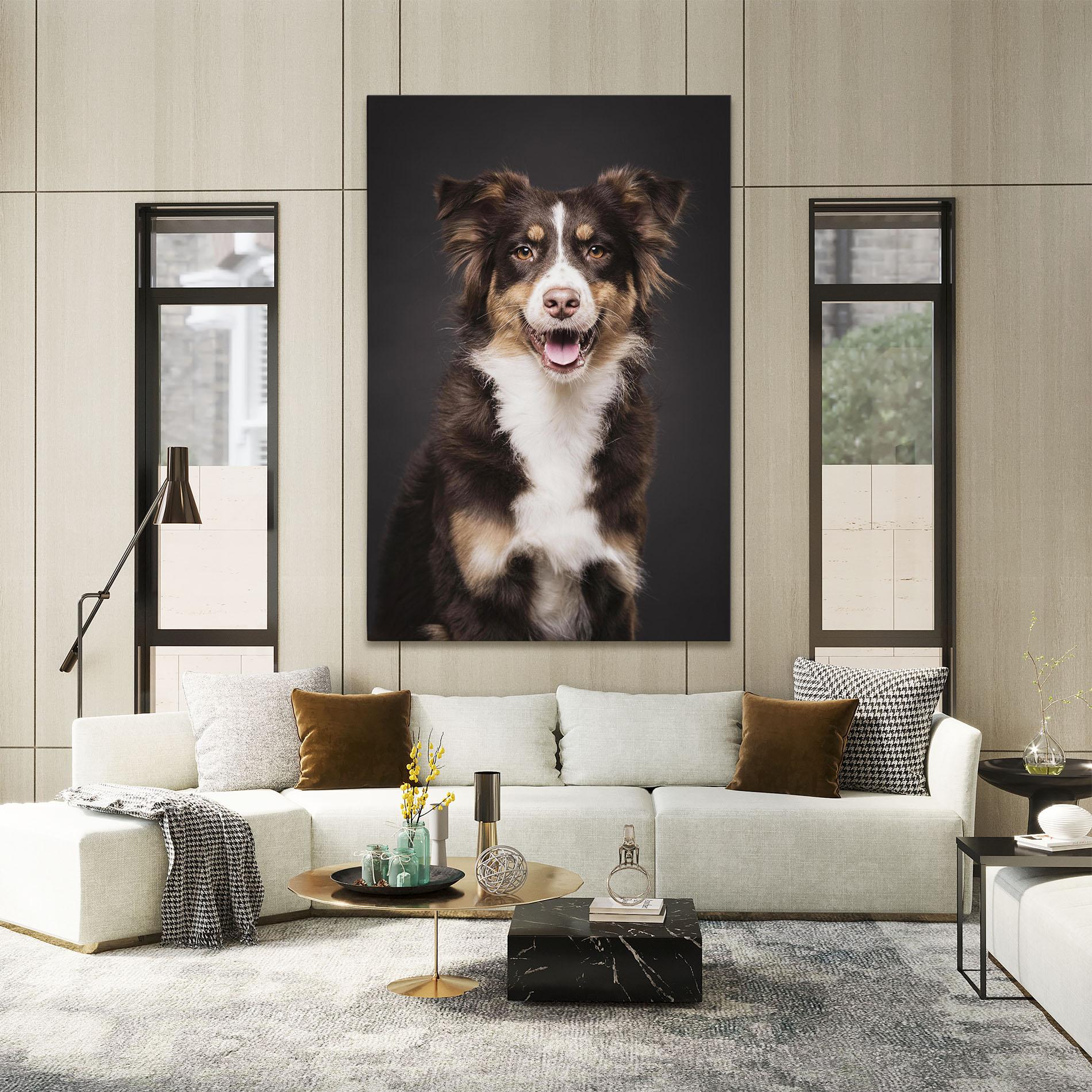 Leinwandbild Cute Dog Sitting mockup 2