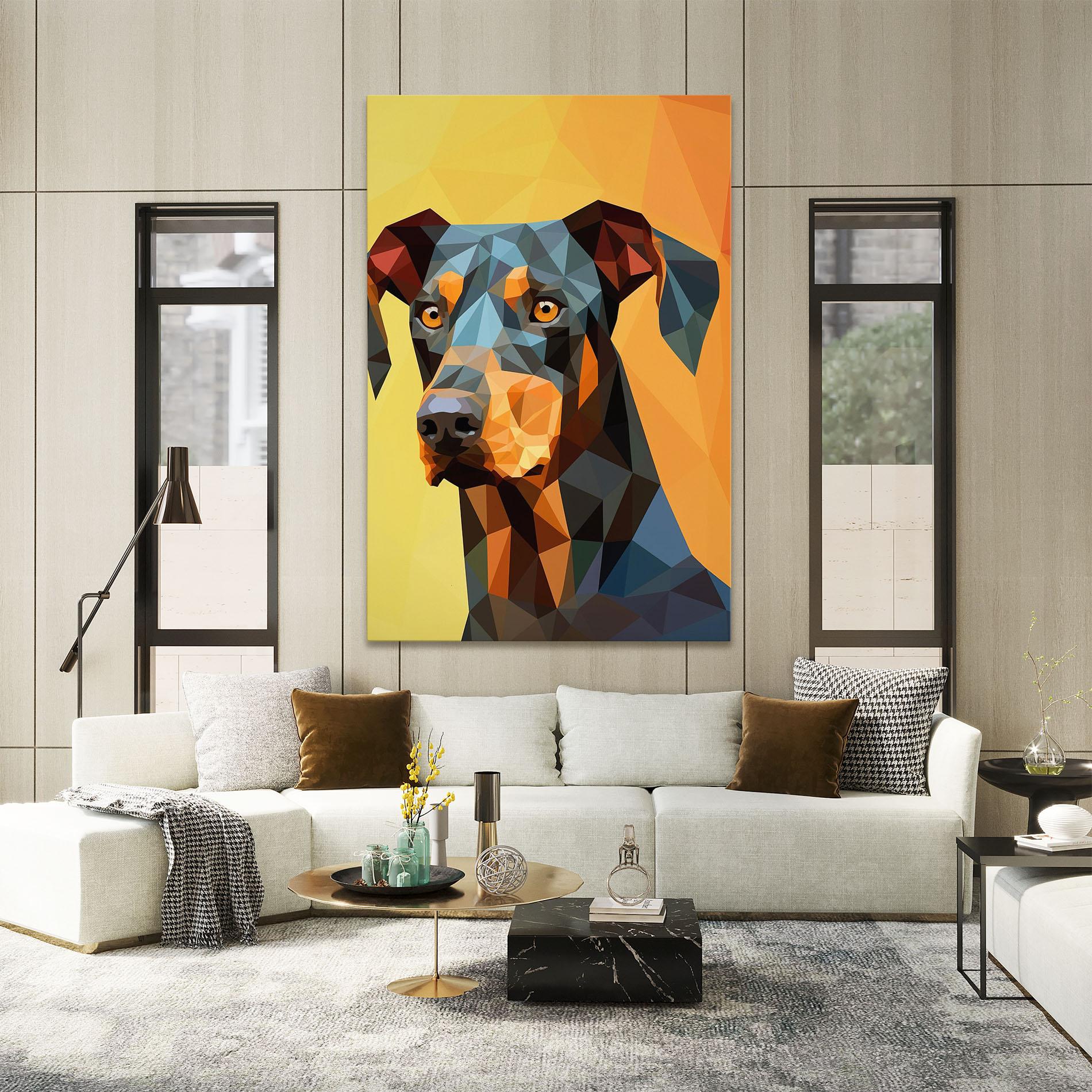 Leinwandbild Digital Art Dog mockup 2