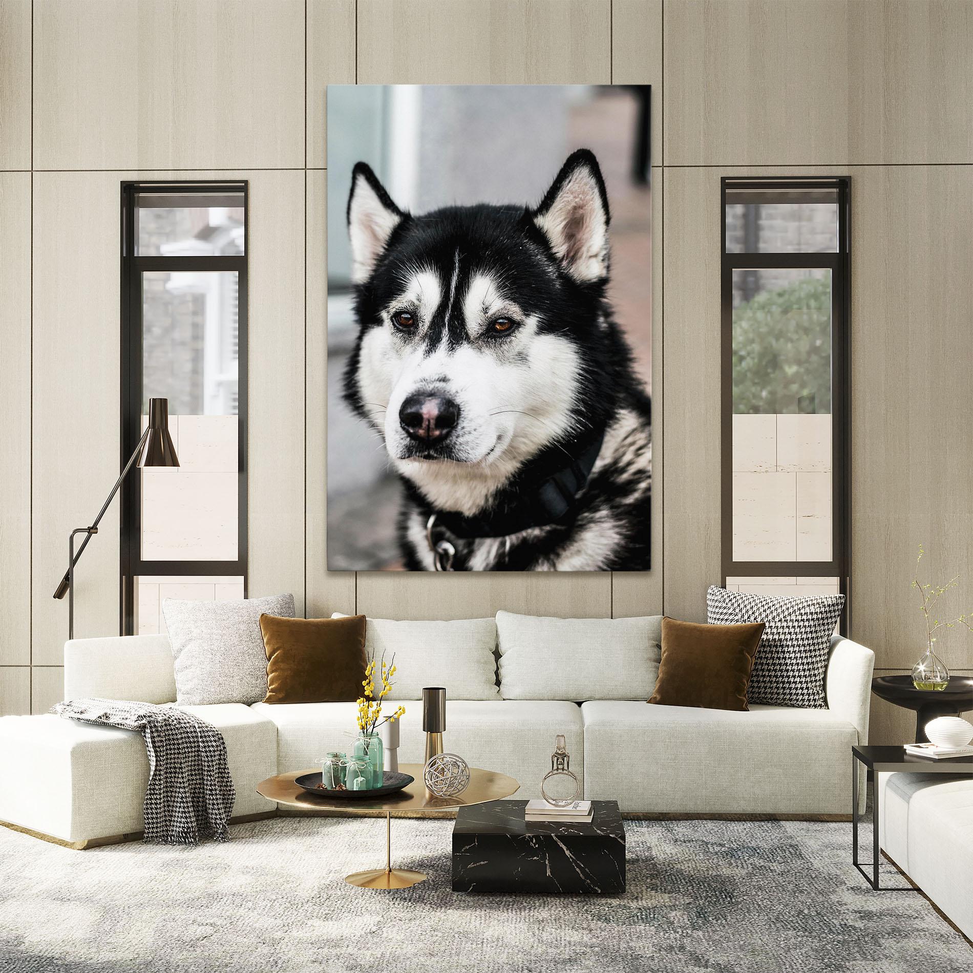 Leinwandbild Husky Dog mockup 2