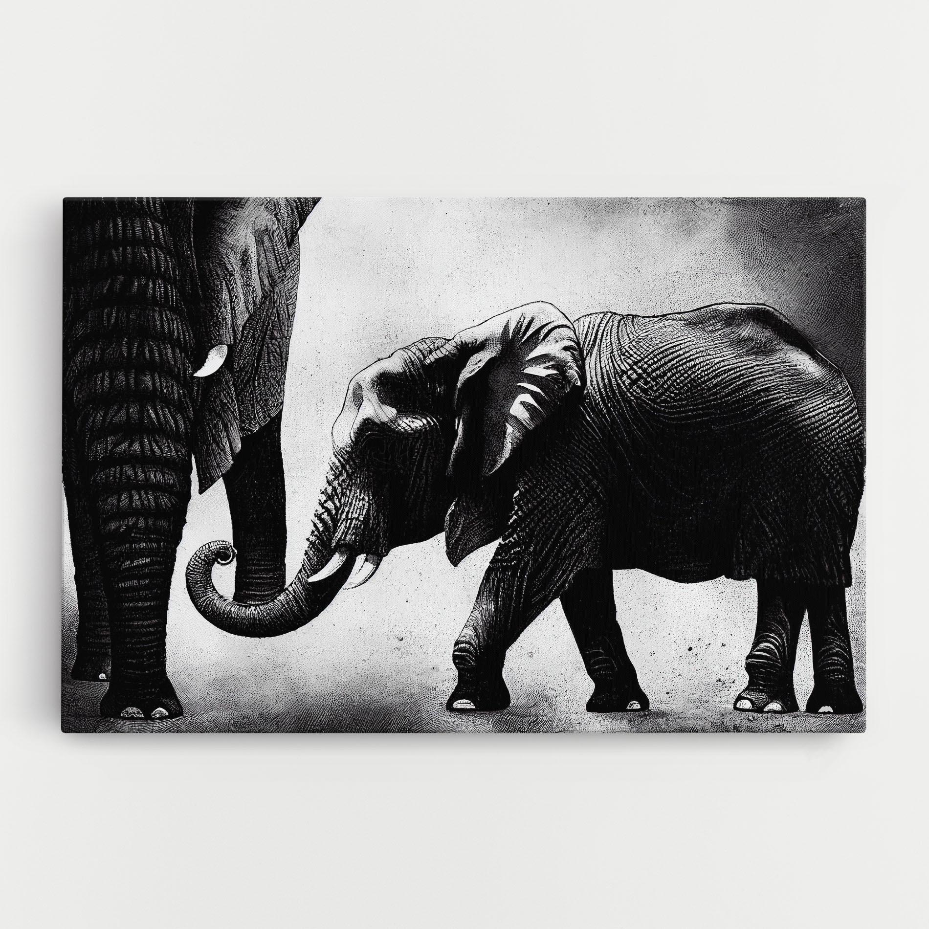 Leinwandbild Baby Elephant mockup 0