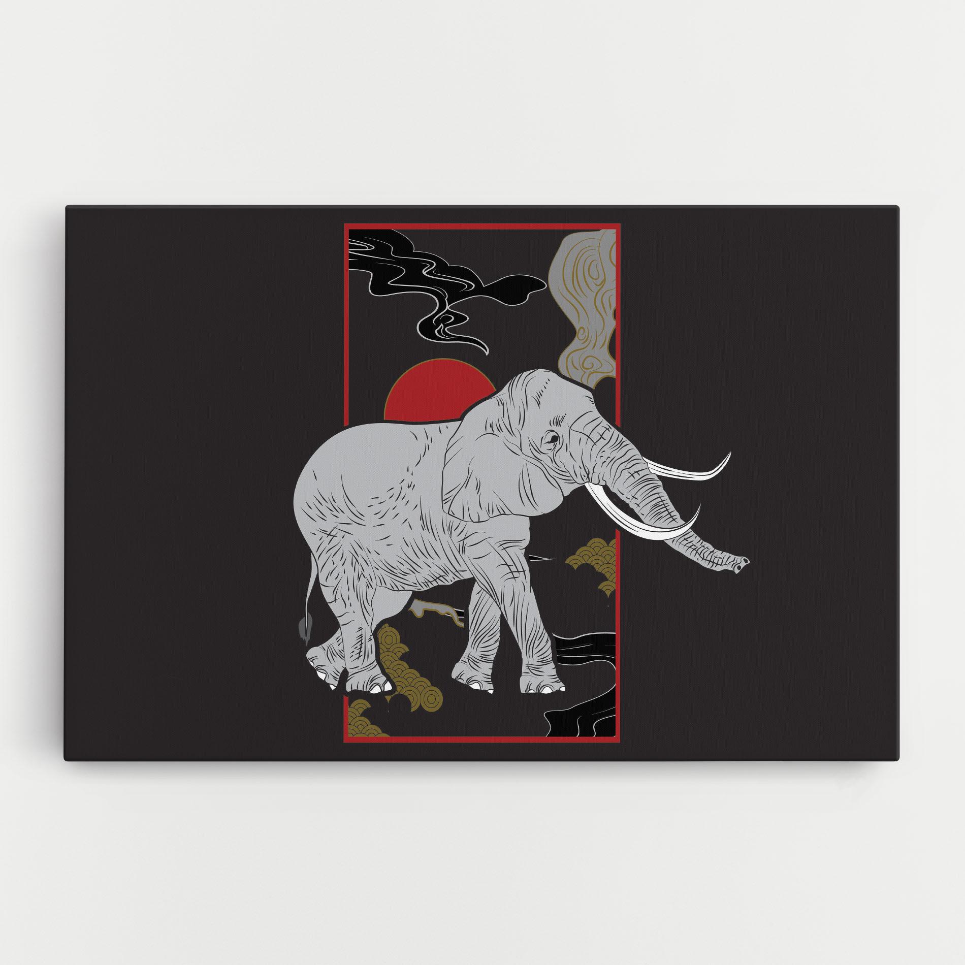 Leinwandbild Elephant Asia mockup 0