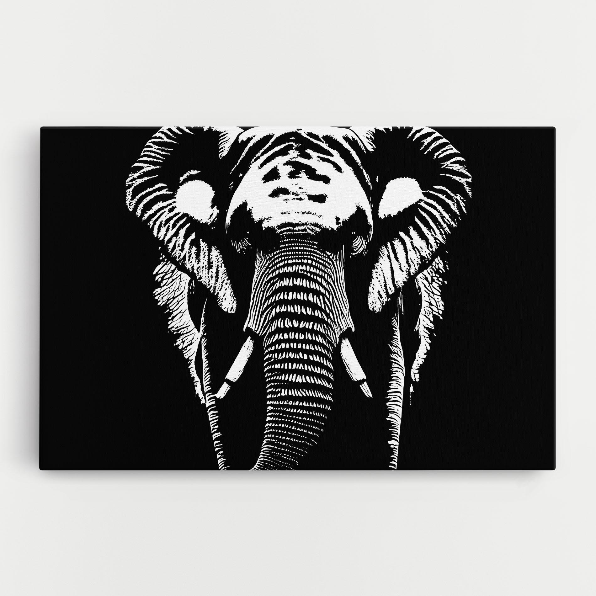 Leinwandbild Elephant Drawing mockup 0