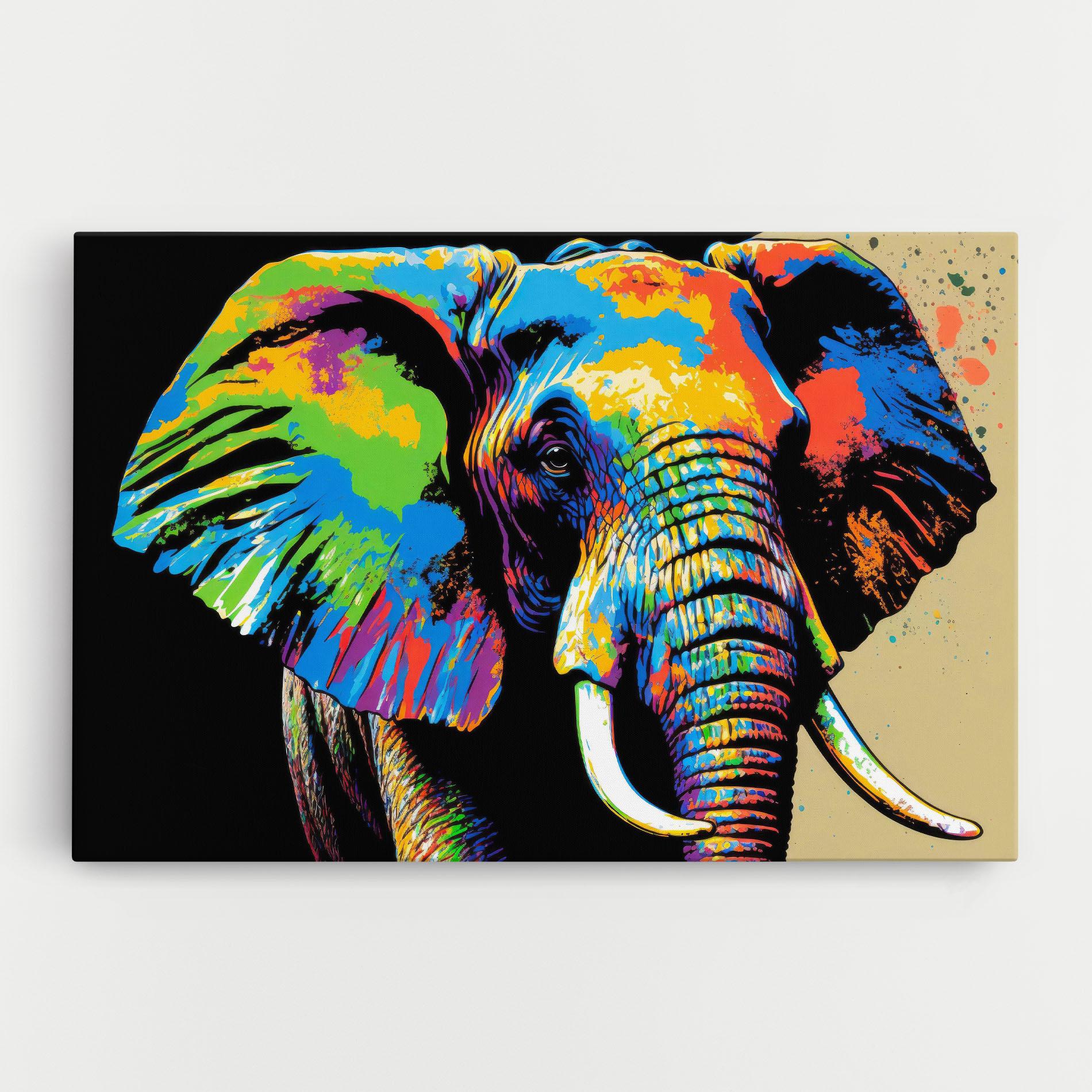 Leinwandbild Elephant Portrait mockup 0