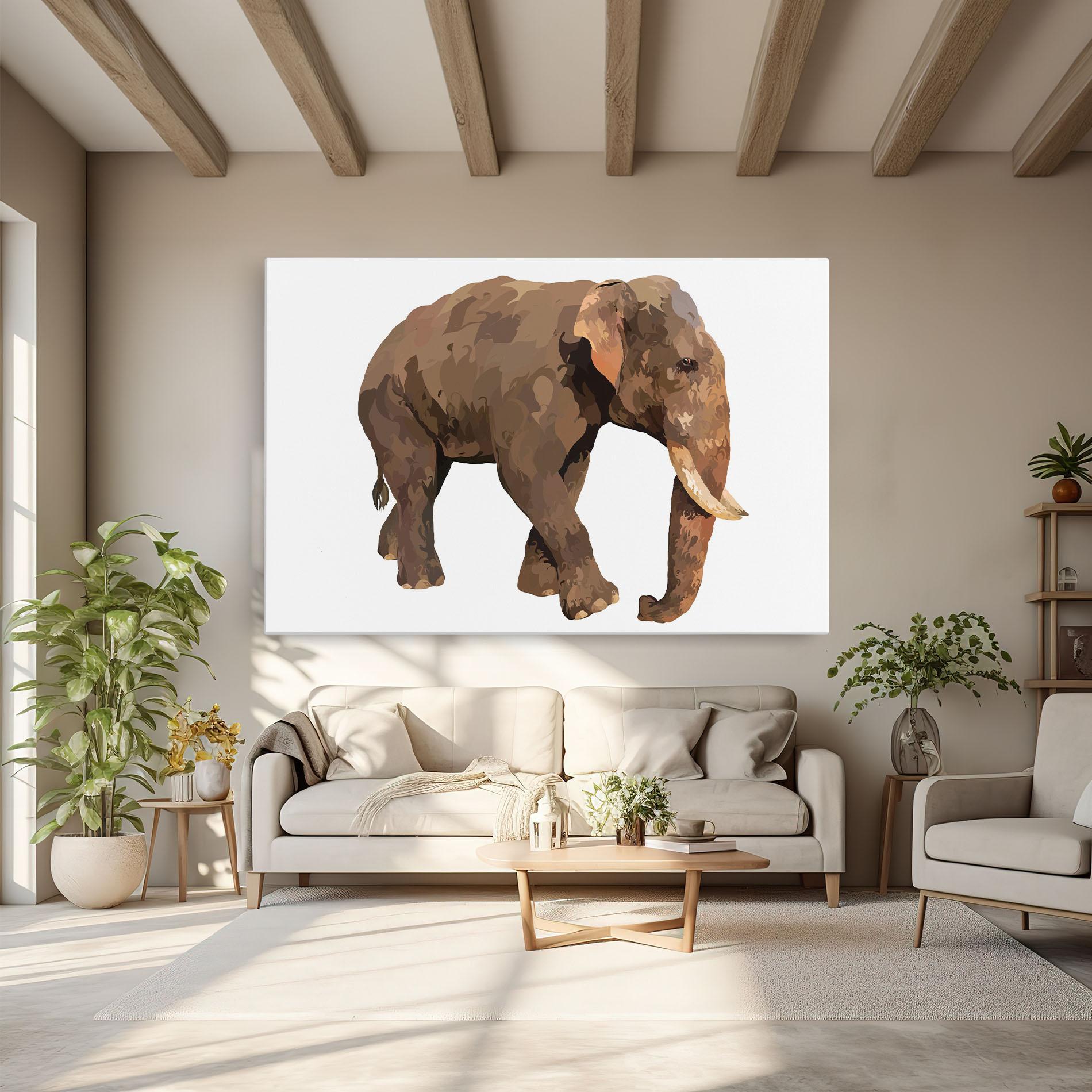 Leinwandbild Brown Elephant mockup 6
