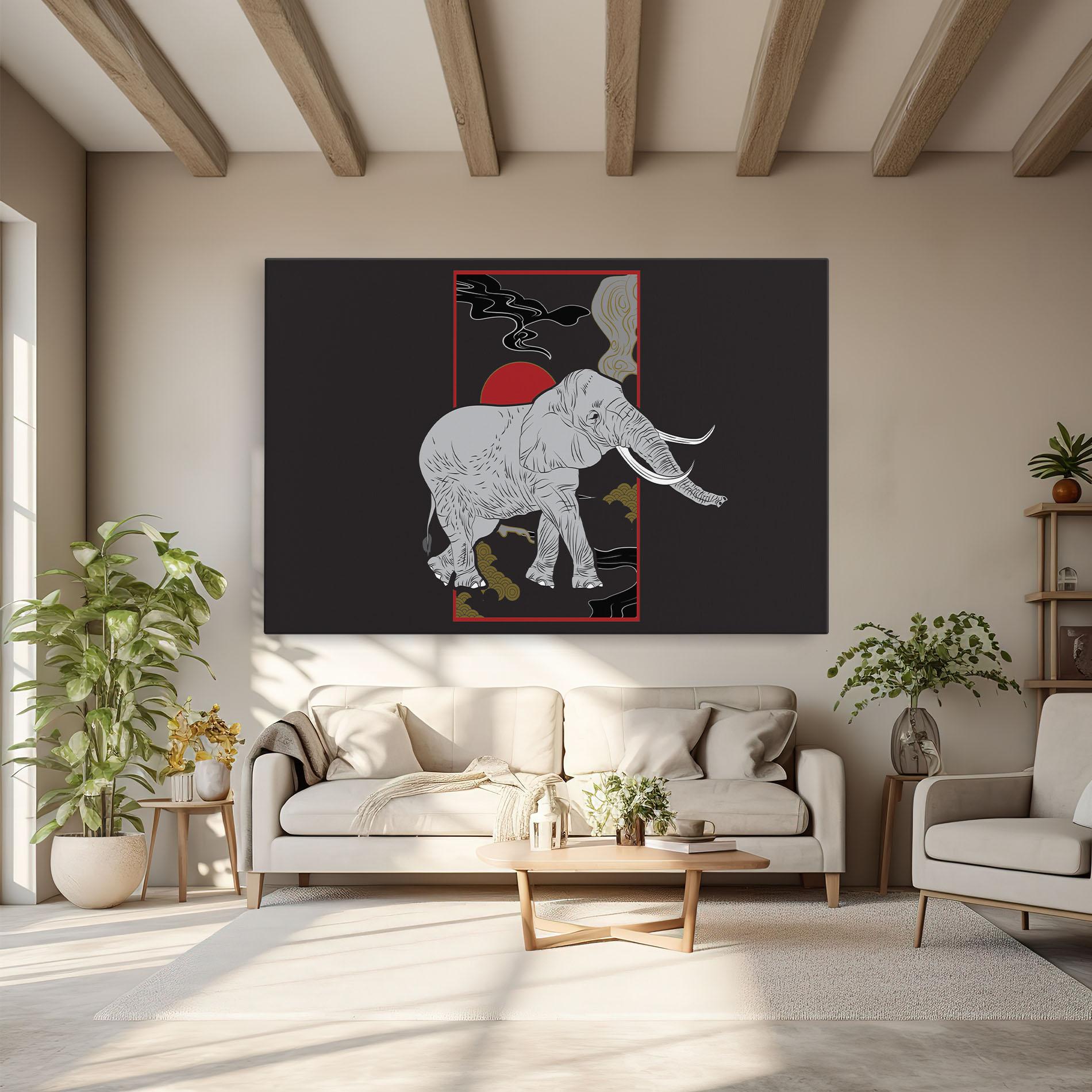 Leinwandbild Elephant Asia mockup 6