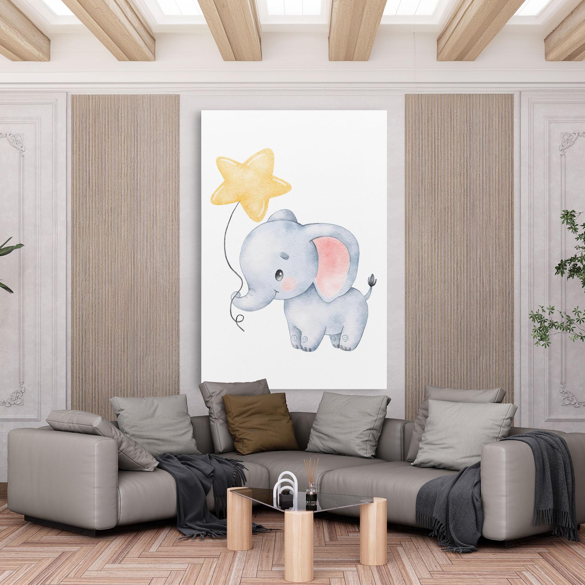 Leinwandbild Baby Elephant Kids mockup 6