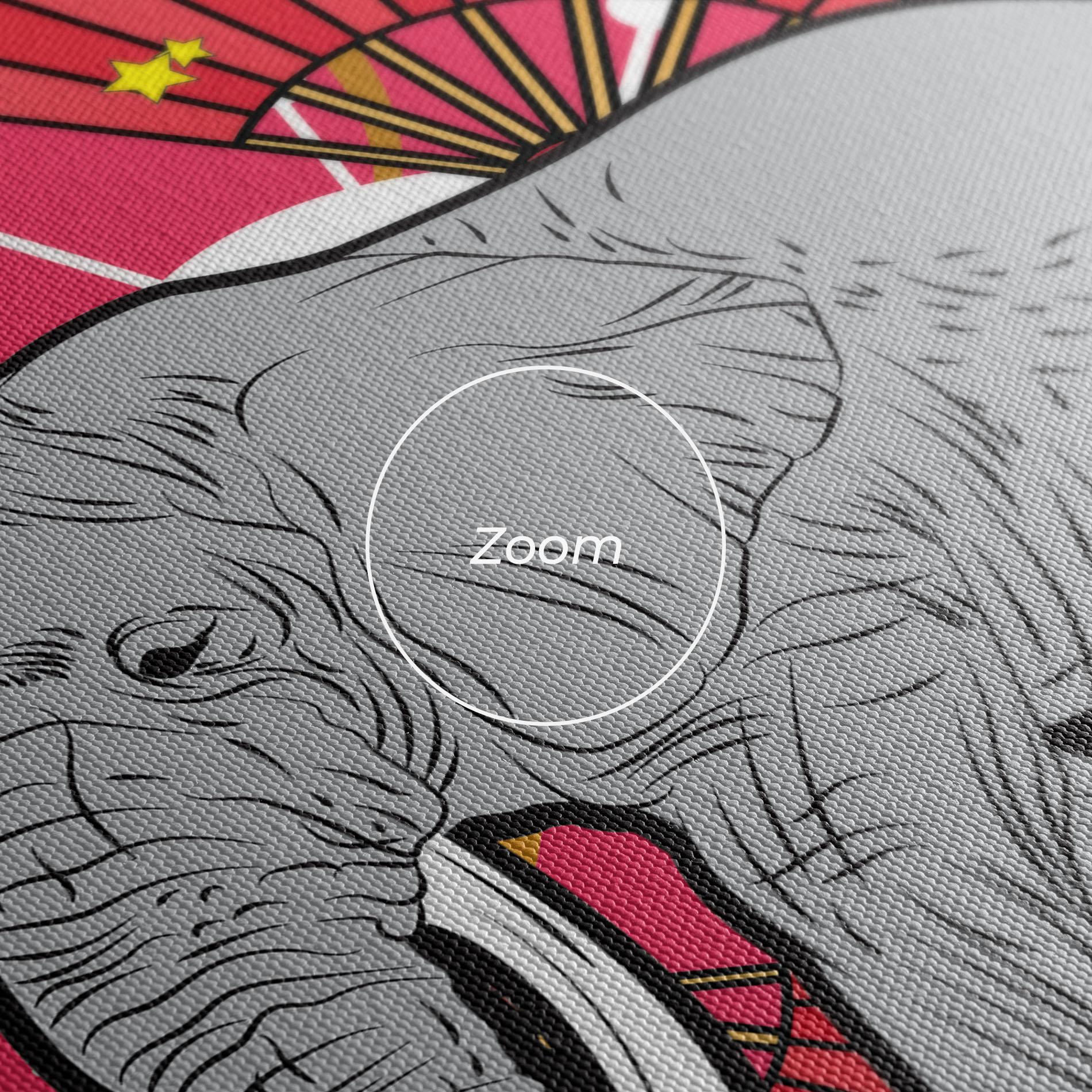 Leinwandbild Elephant On Pink mockup 3