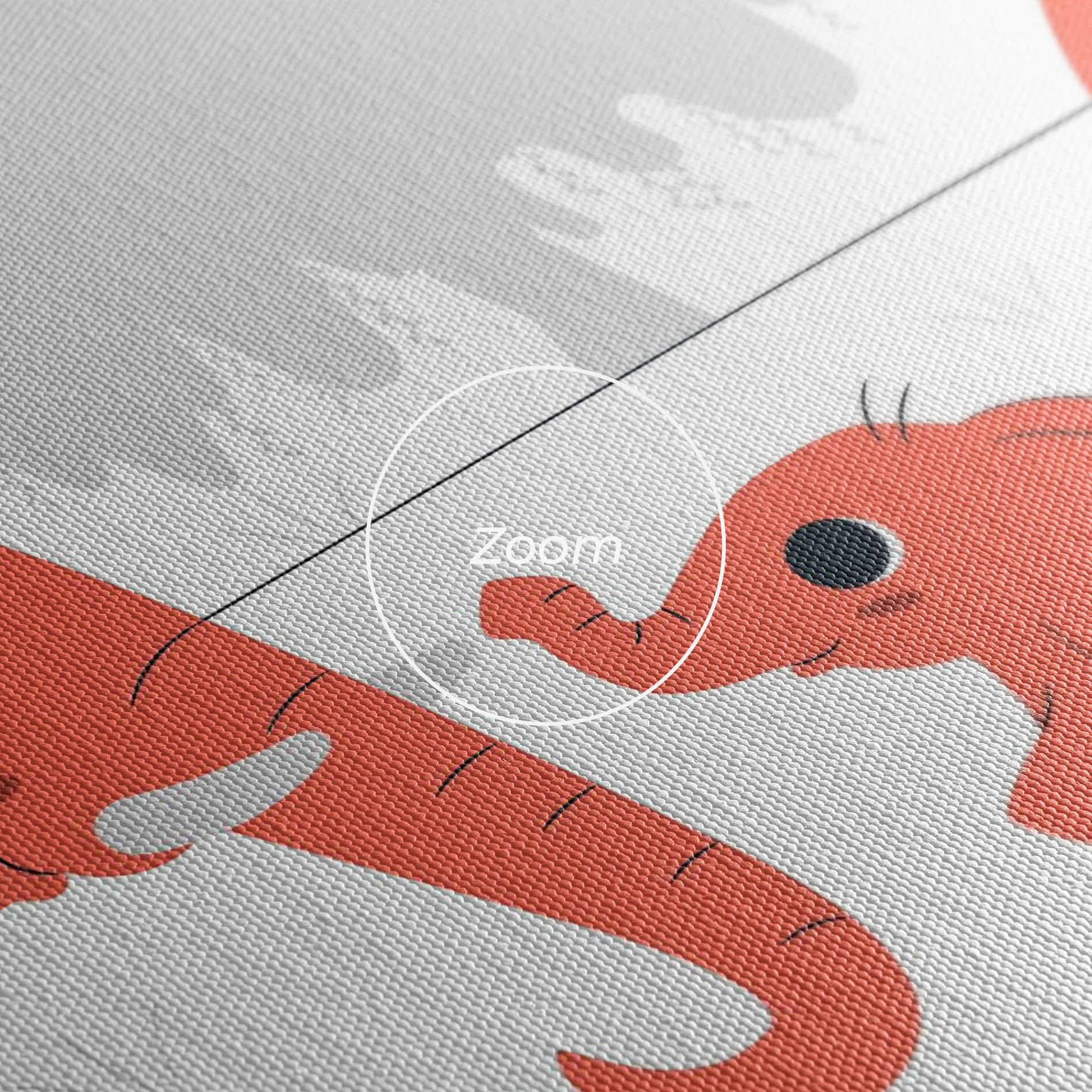 Leinwandbild Orange Elephant mockup 3