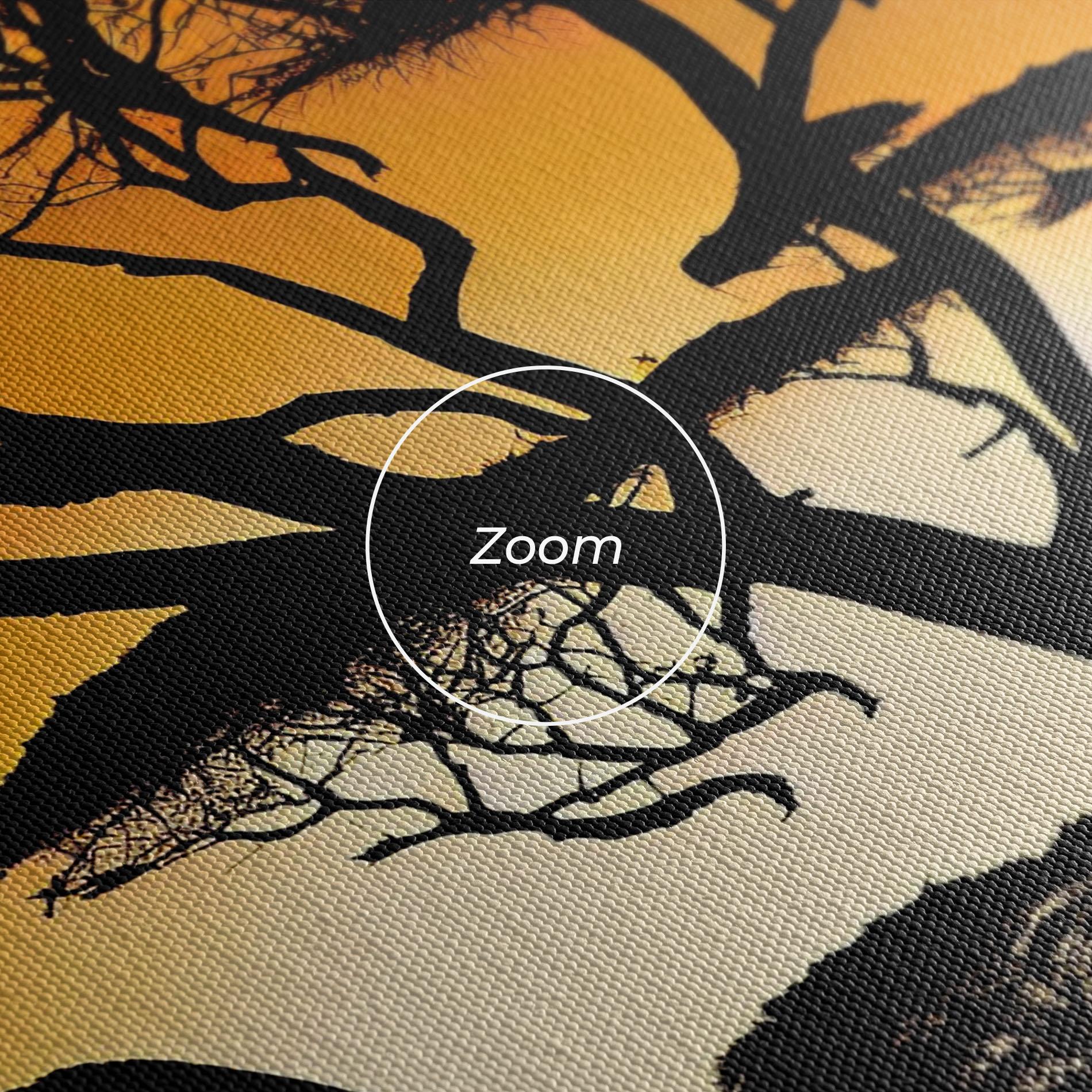 Leinwandbild Sunset Silhouette mockup 3