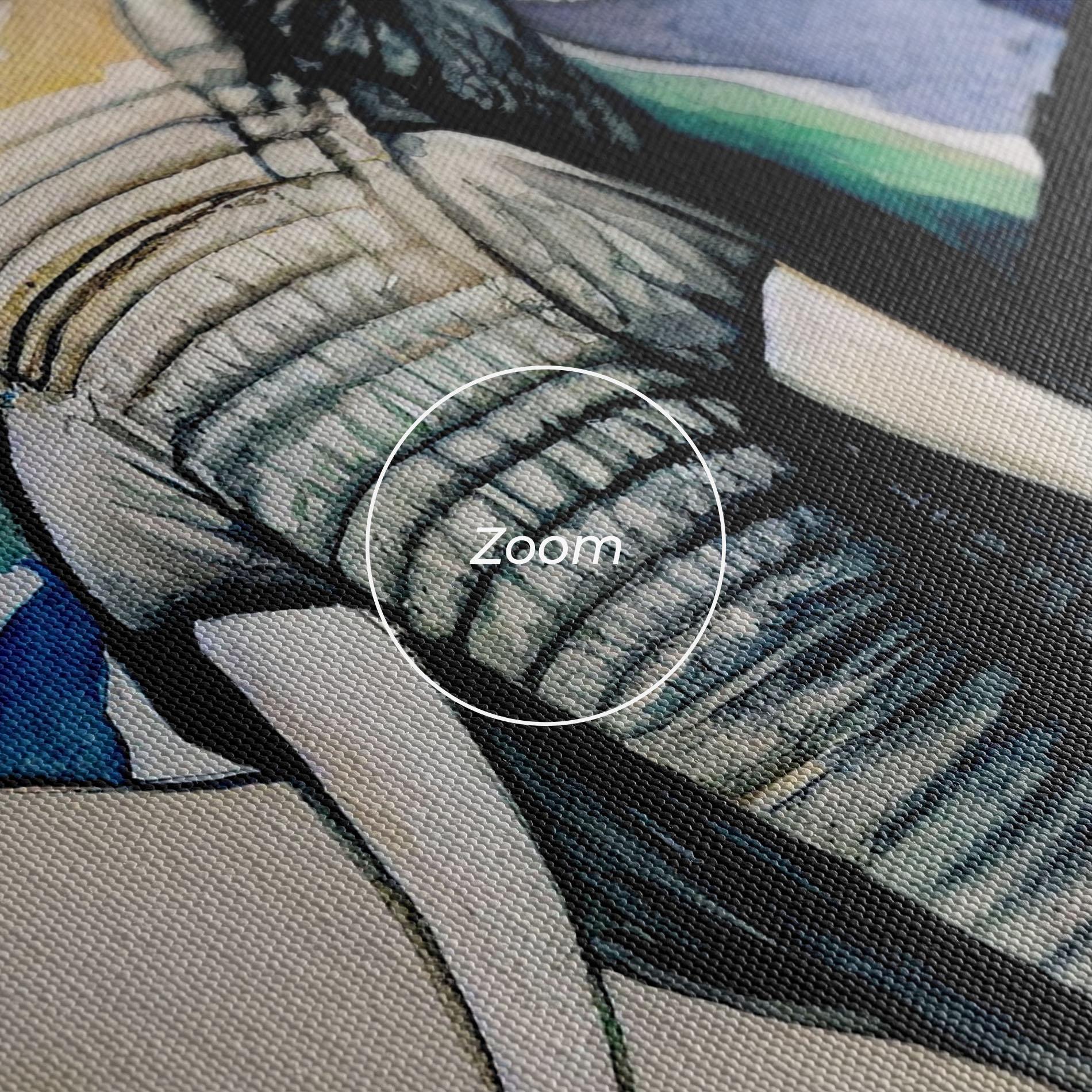 Leinwandbild Watercolor Elephant Art mockup 3