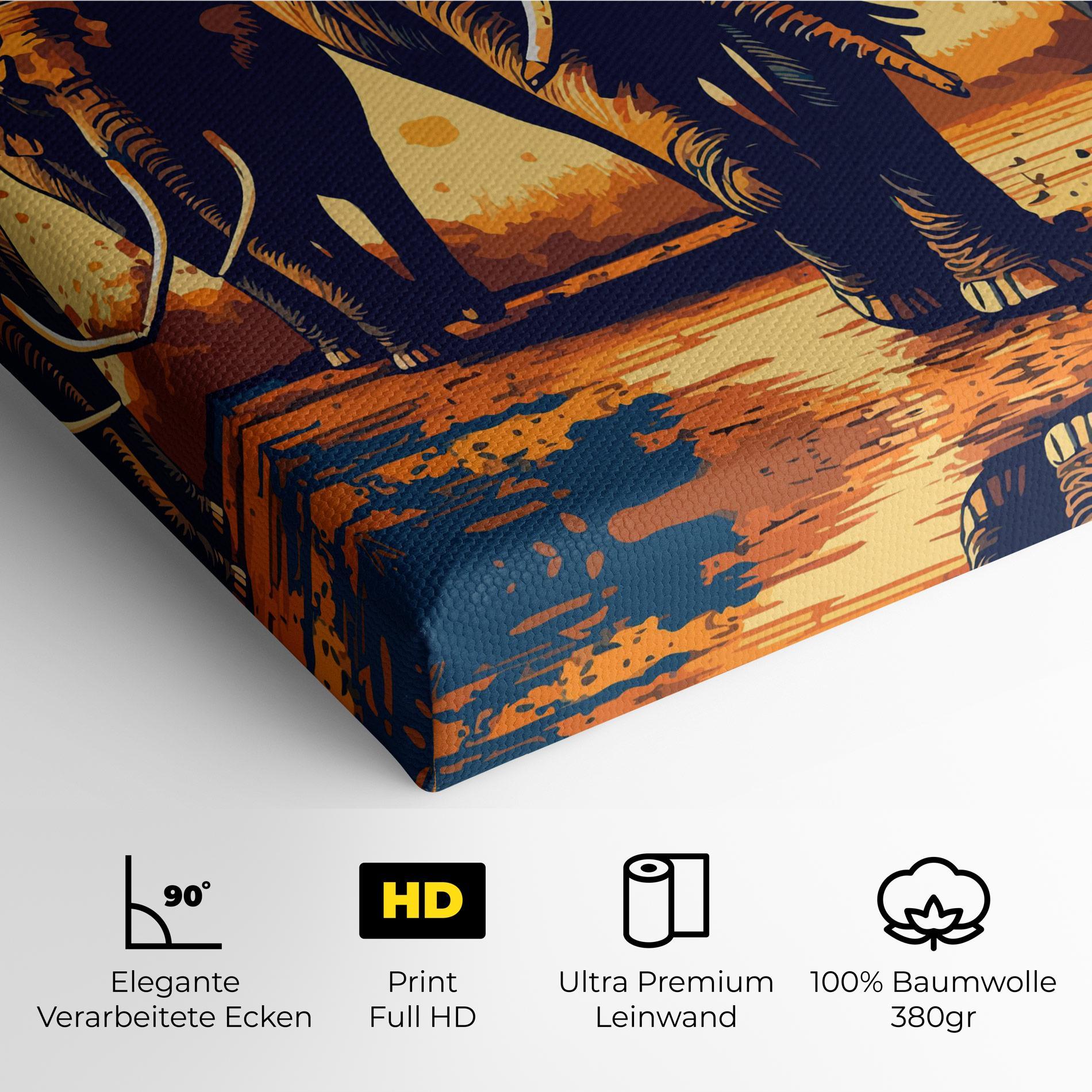 Leinwandbild 3 Elephants mockup 4