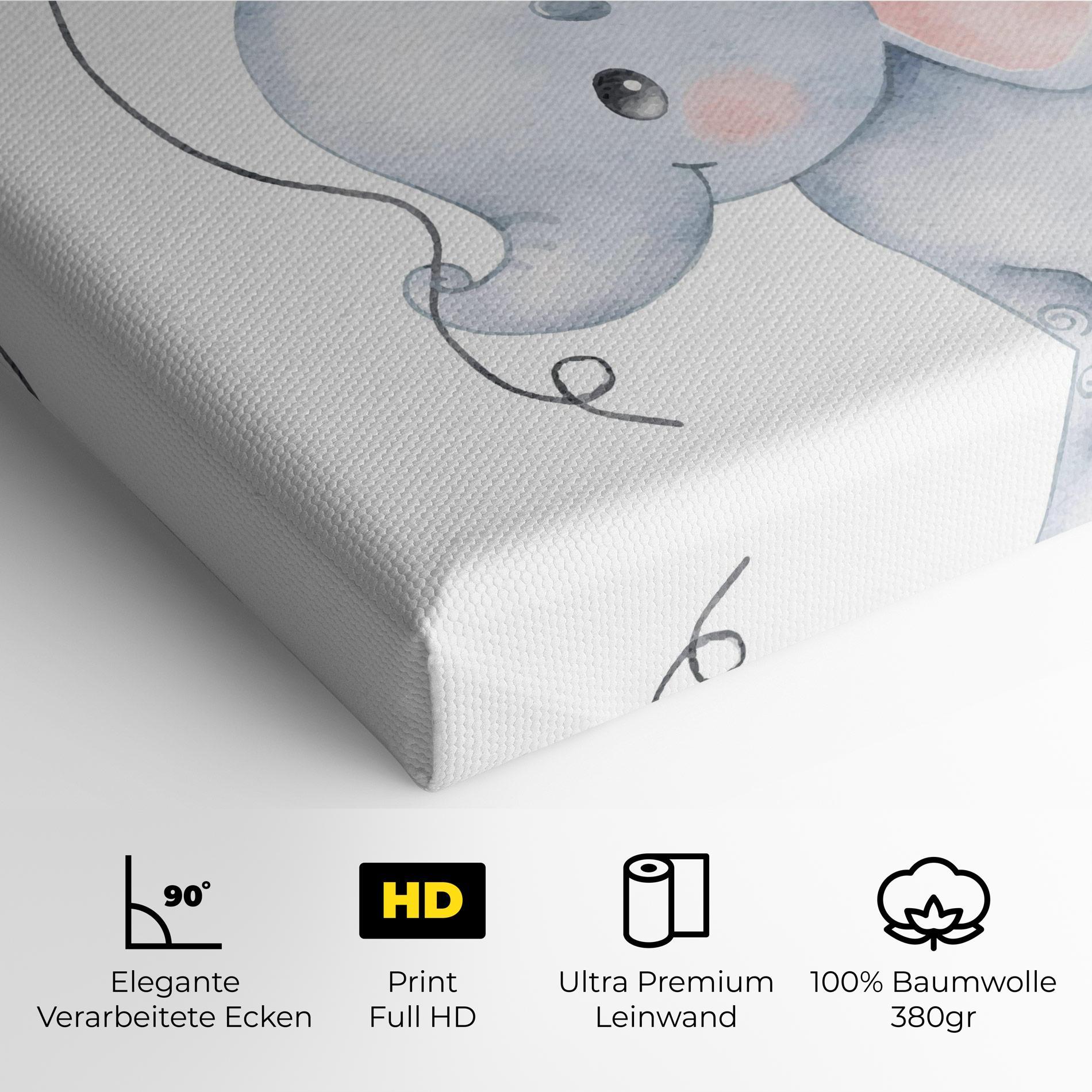 Leinwandbild Baby Elephant Kids mockup 4