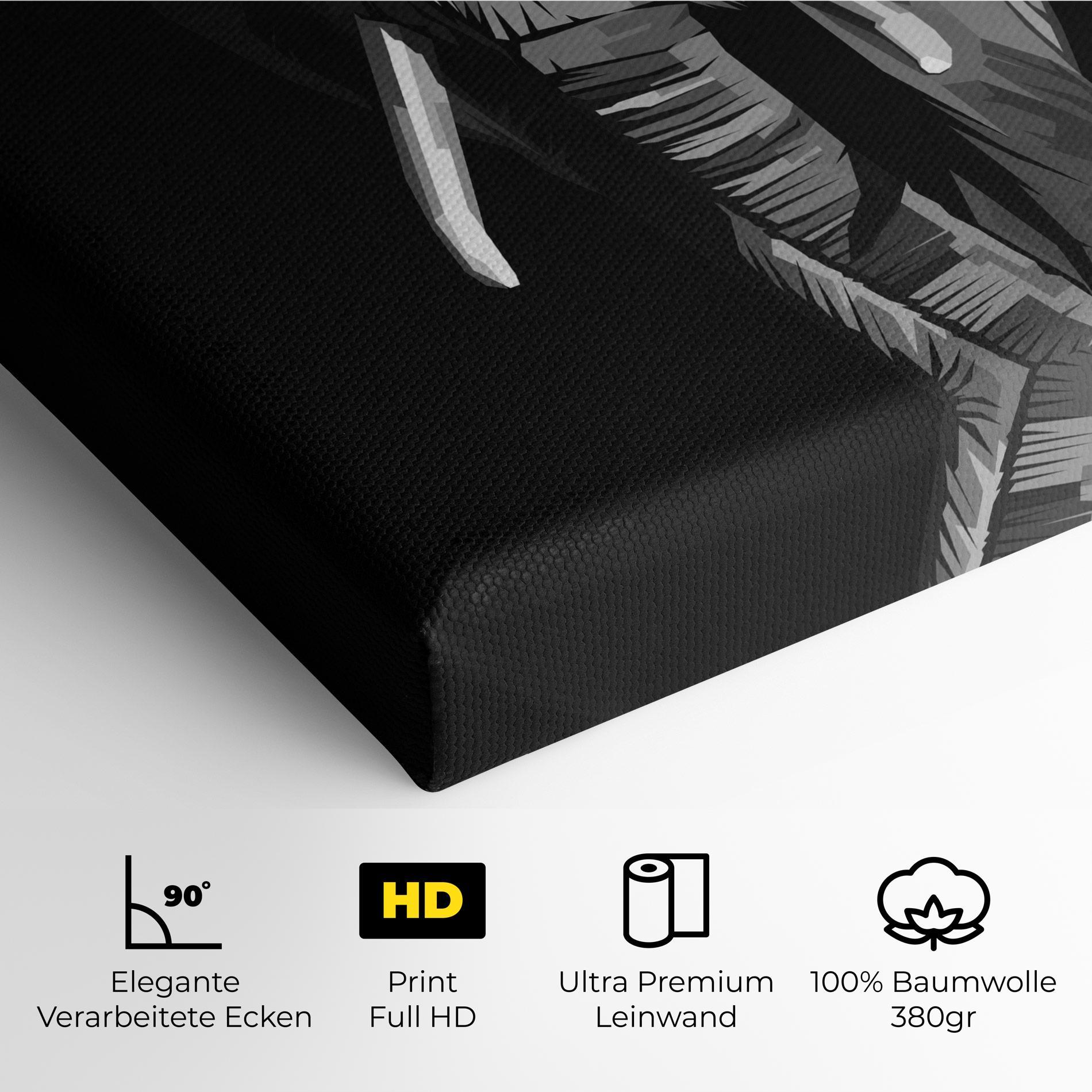 Leinwandbild Beautiful Grey Elephant mockup 4