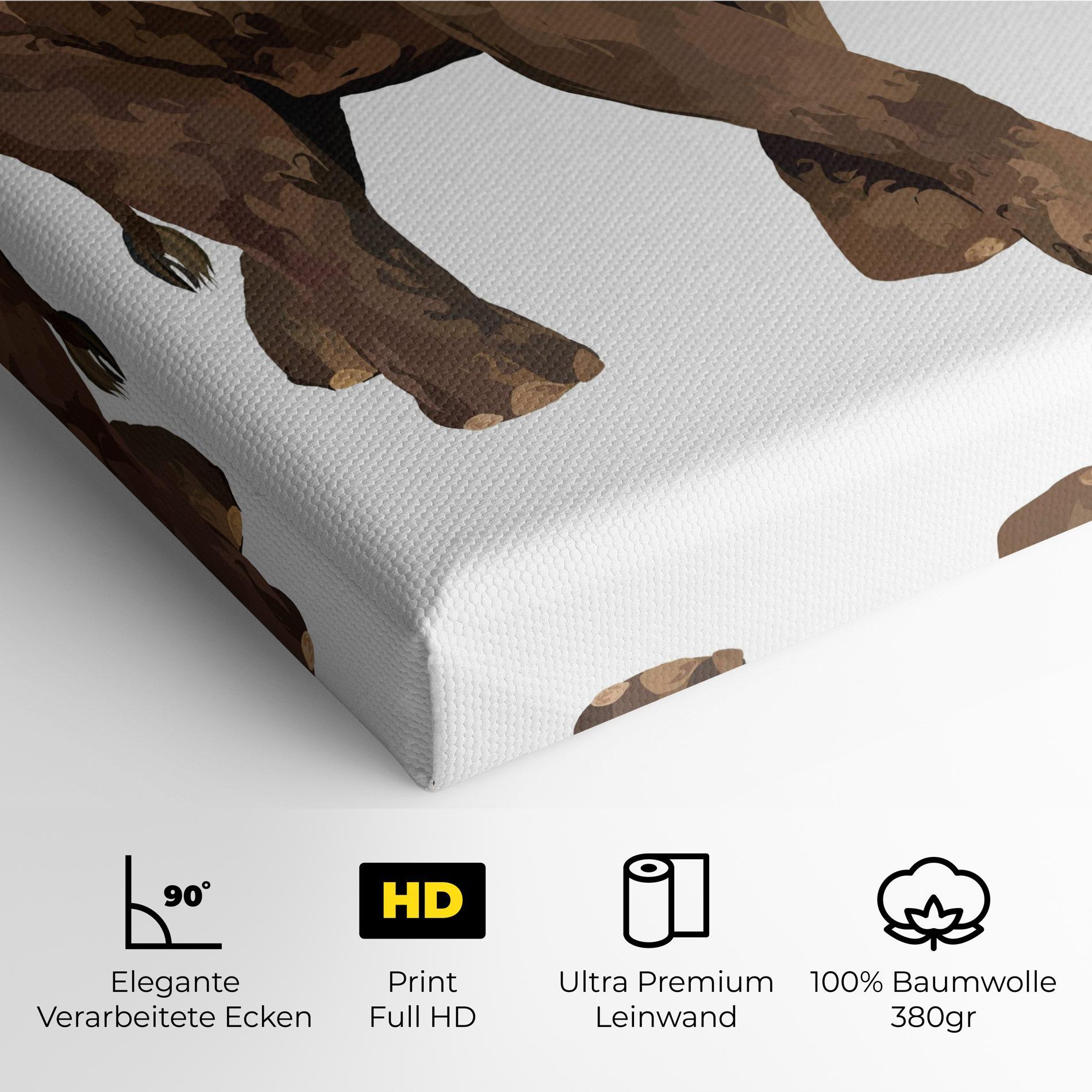 Leinwandbild Brown Elephant mockup 4