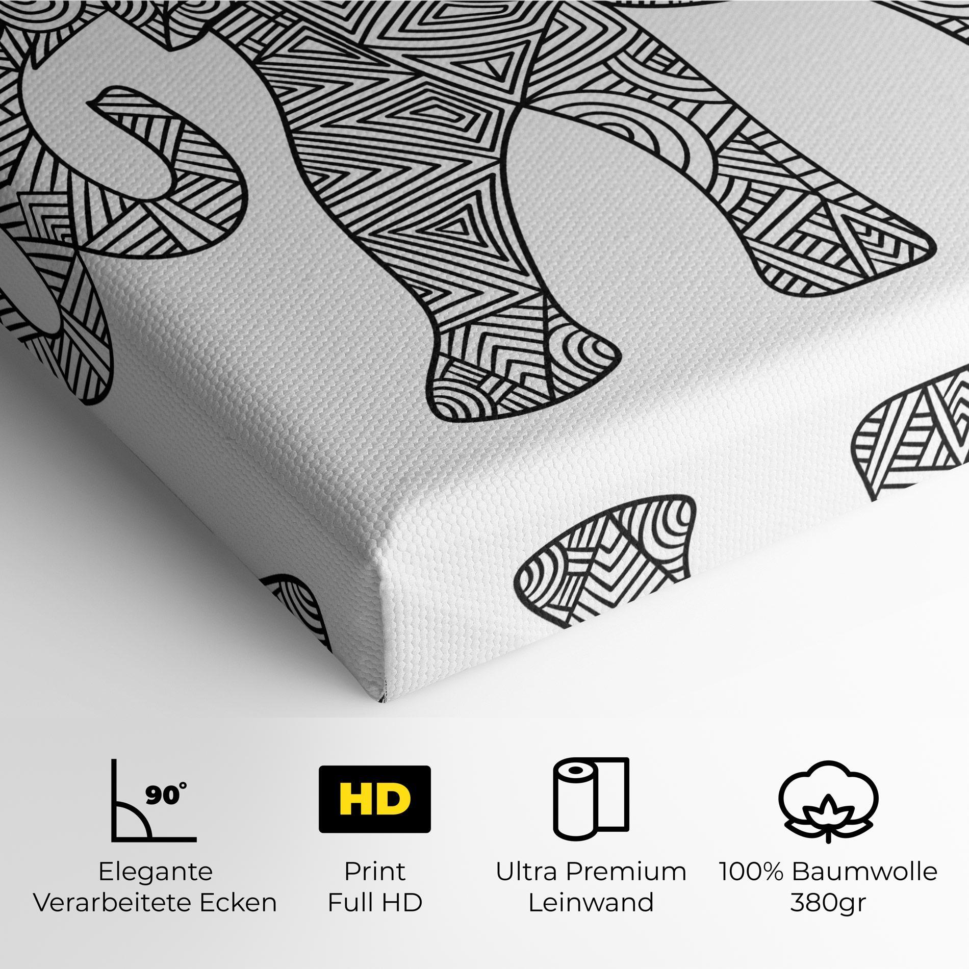 Leinwandbild Elephant Mandala mockup 4