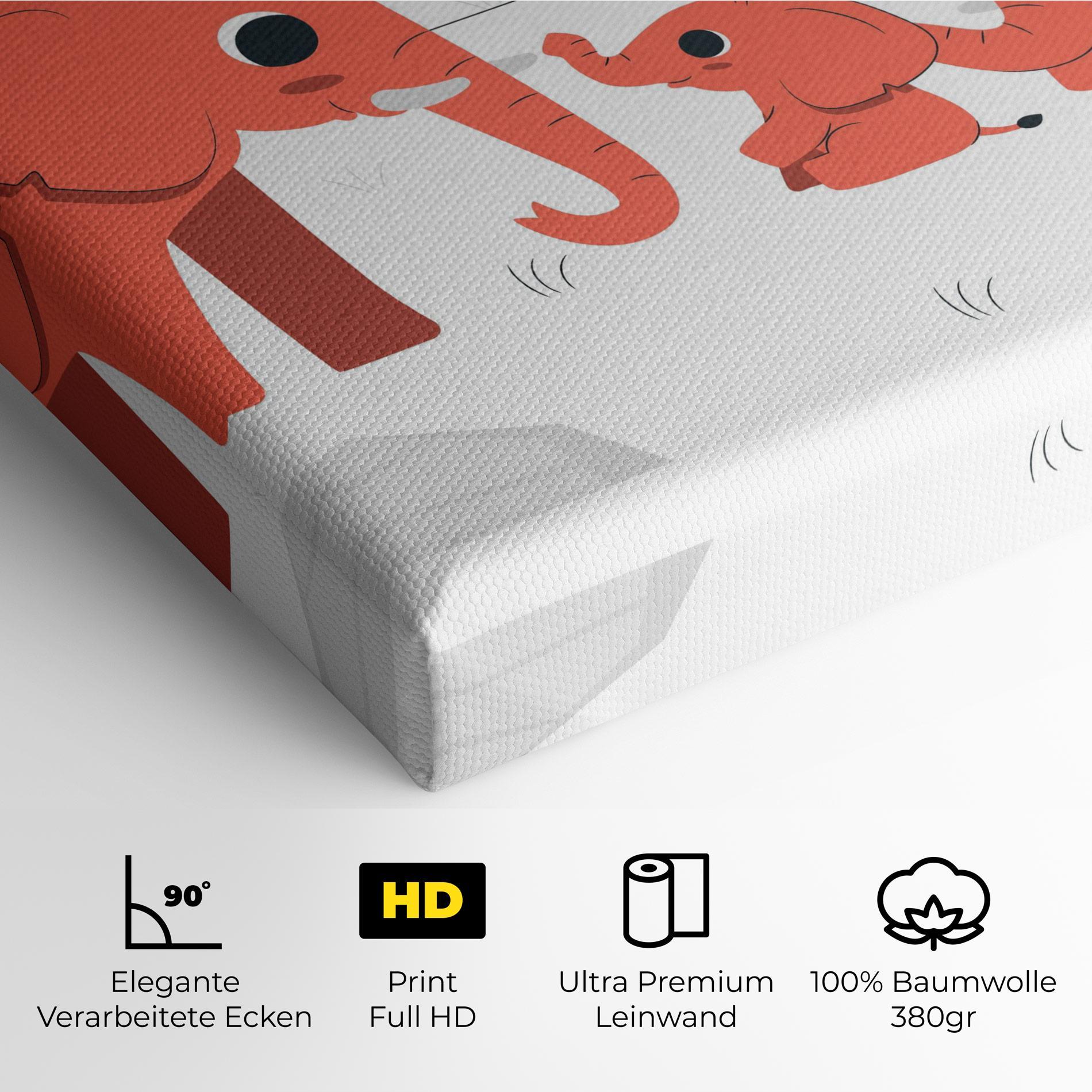 Leinwandbild Orange Elephant mockup 4