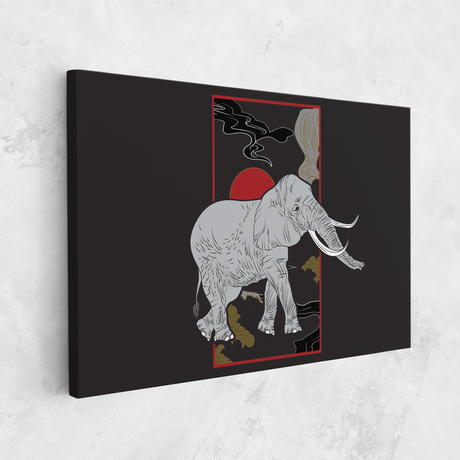 Leinwandbild Elephant Asia mockup 1