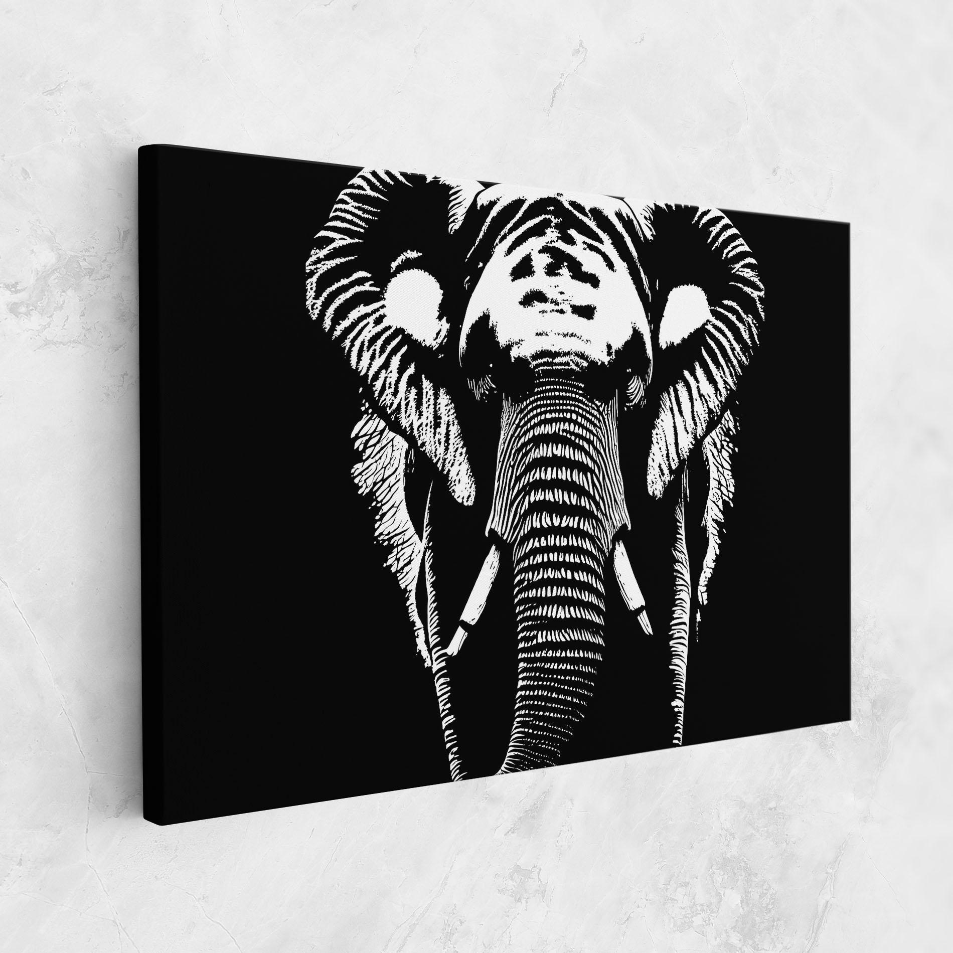 Leinwandbild Elephant Drawing mockup 1