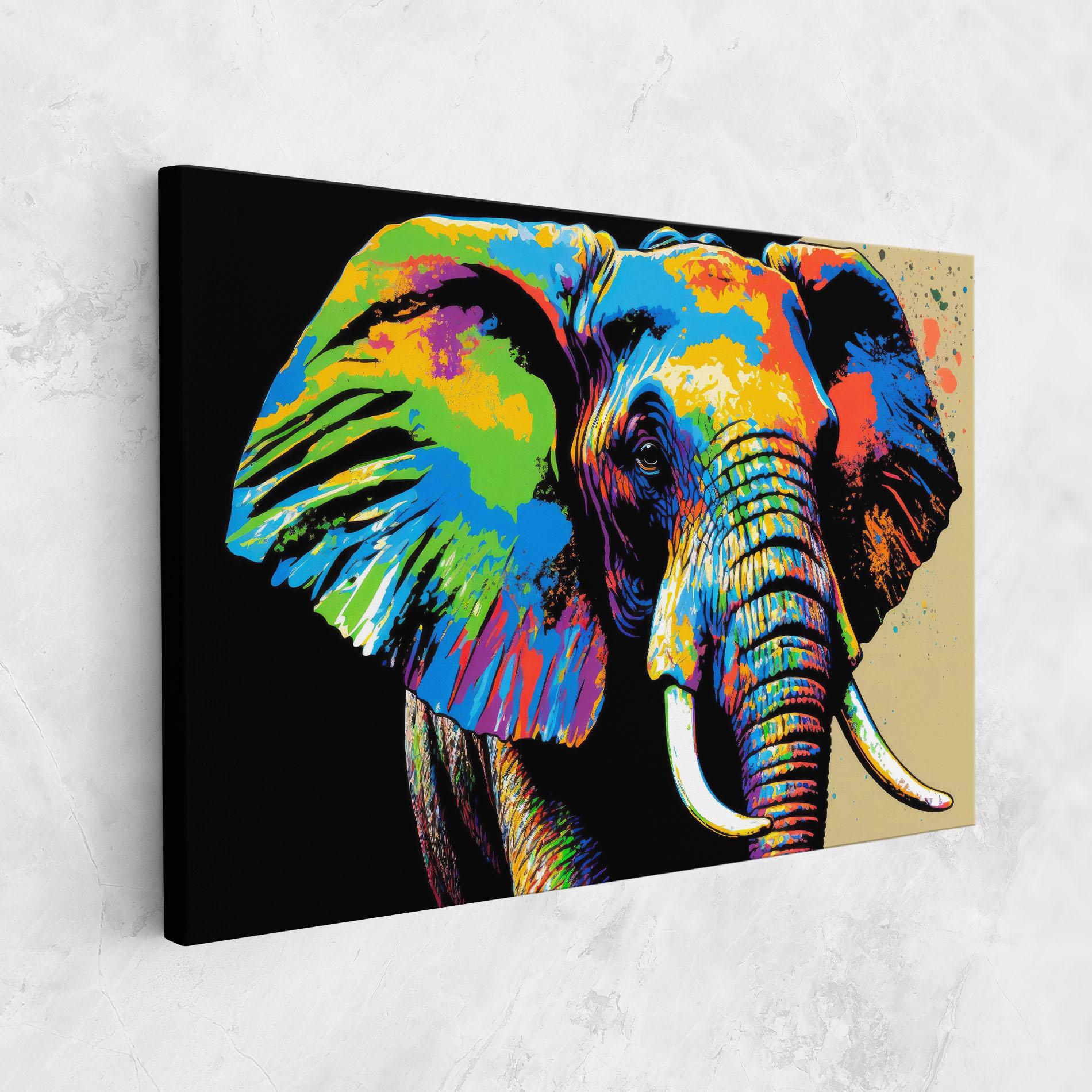 Leinwandbild Elephant Portrait mockup 1