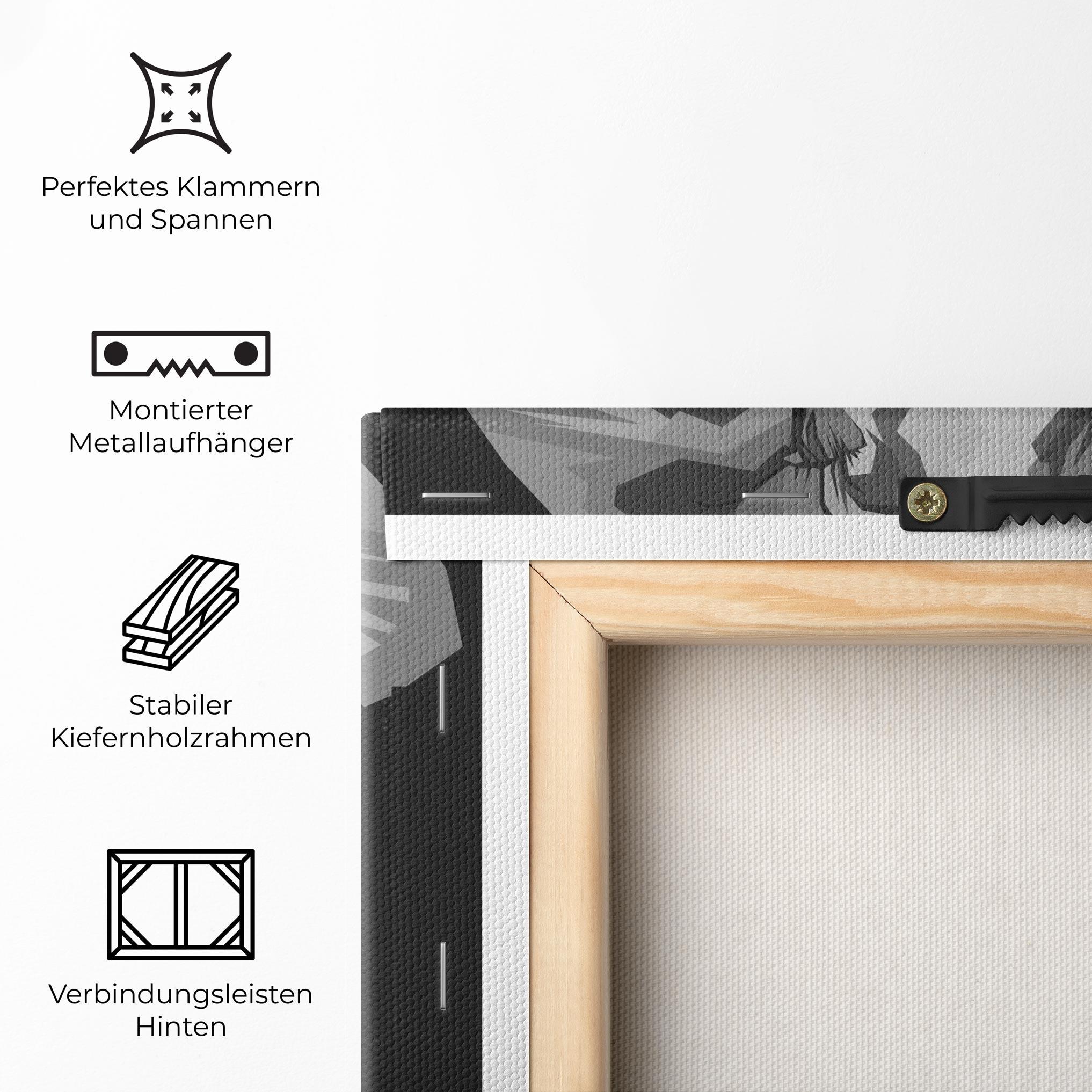 Leinwandbild Beautiful Grey Elephant mockup 5