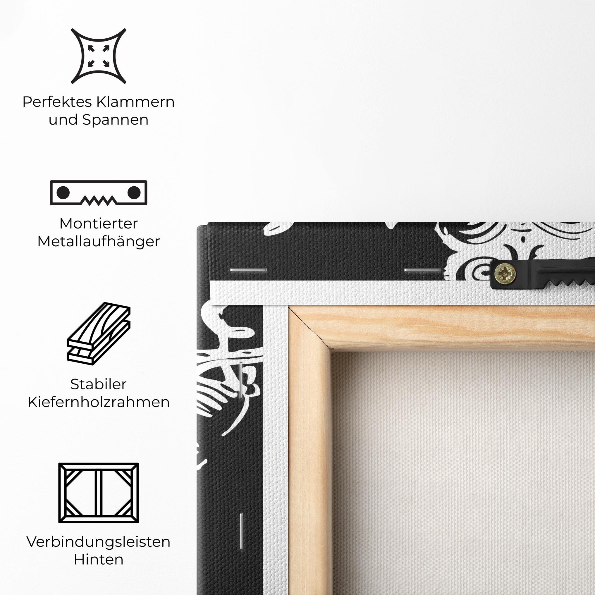 Leinwandbild Black And White Ganesha mockup 5