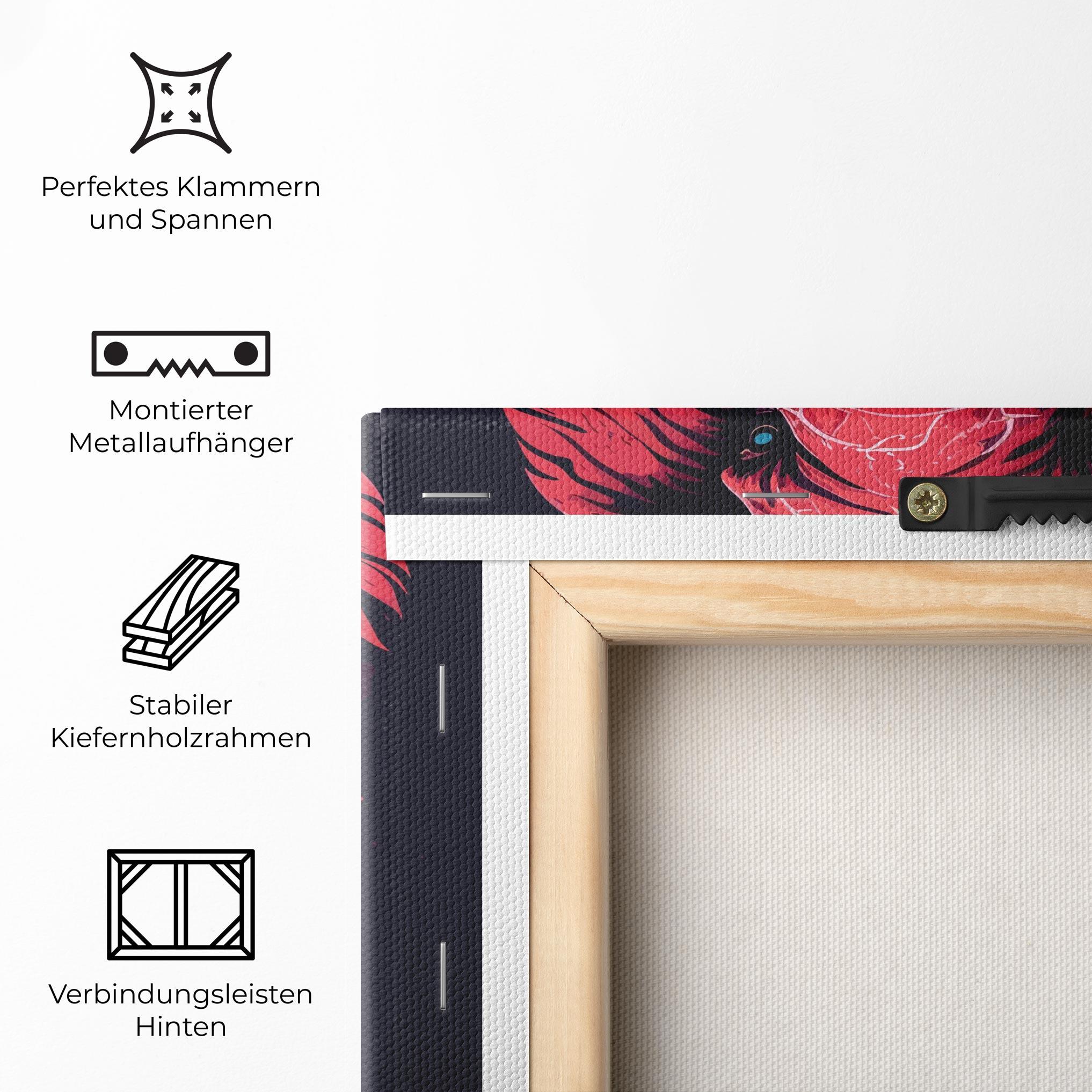 Leinwandbild Blue Red Elephant mockup 5