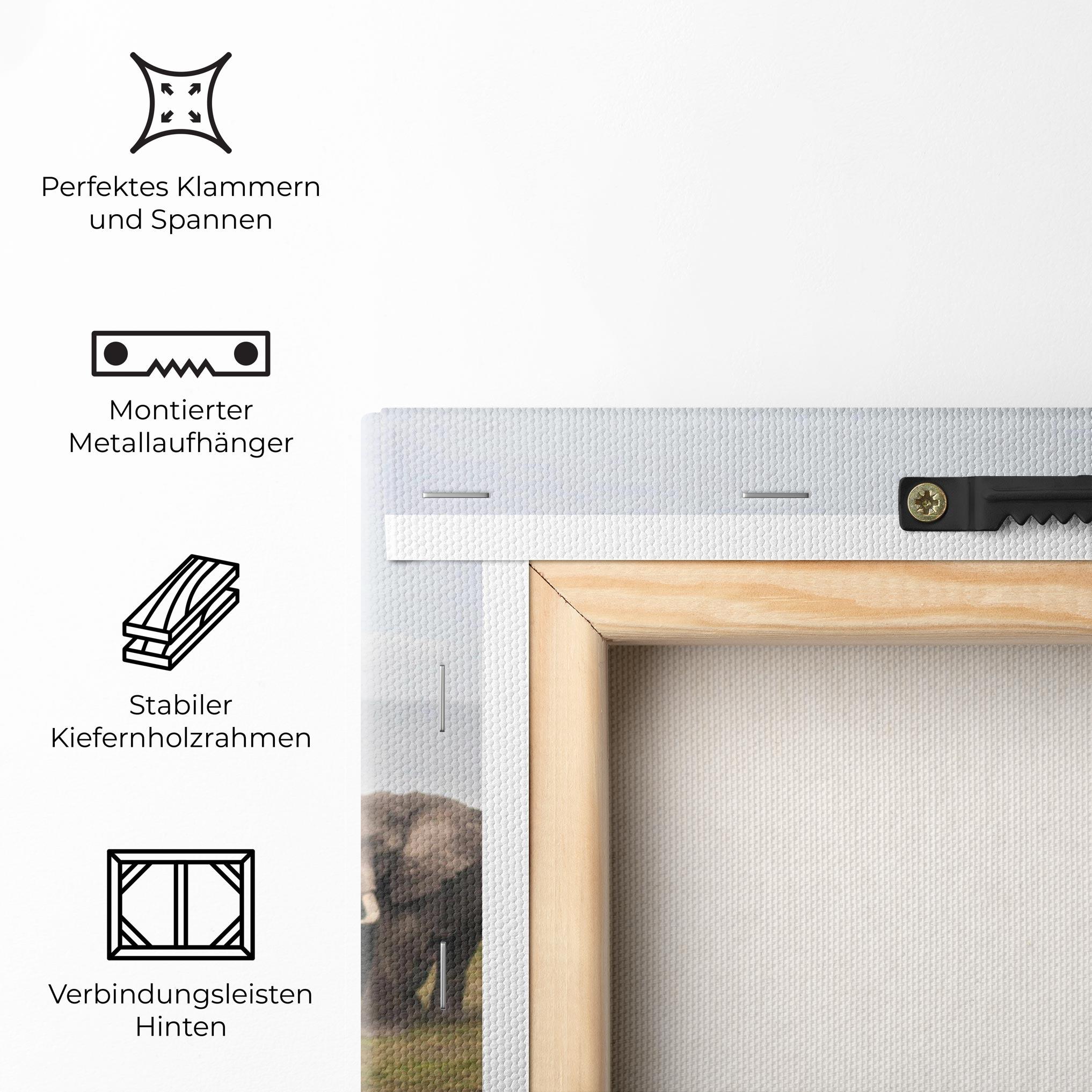 Leinwandbild Elephant Landscape mockup 5