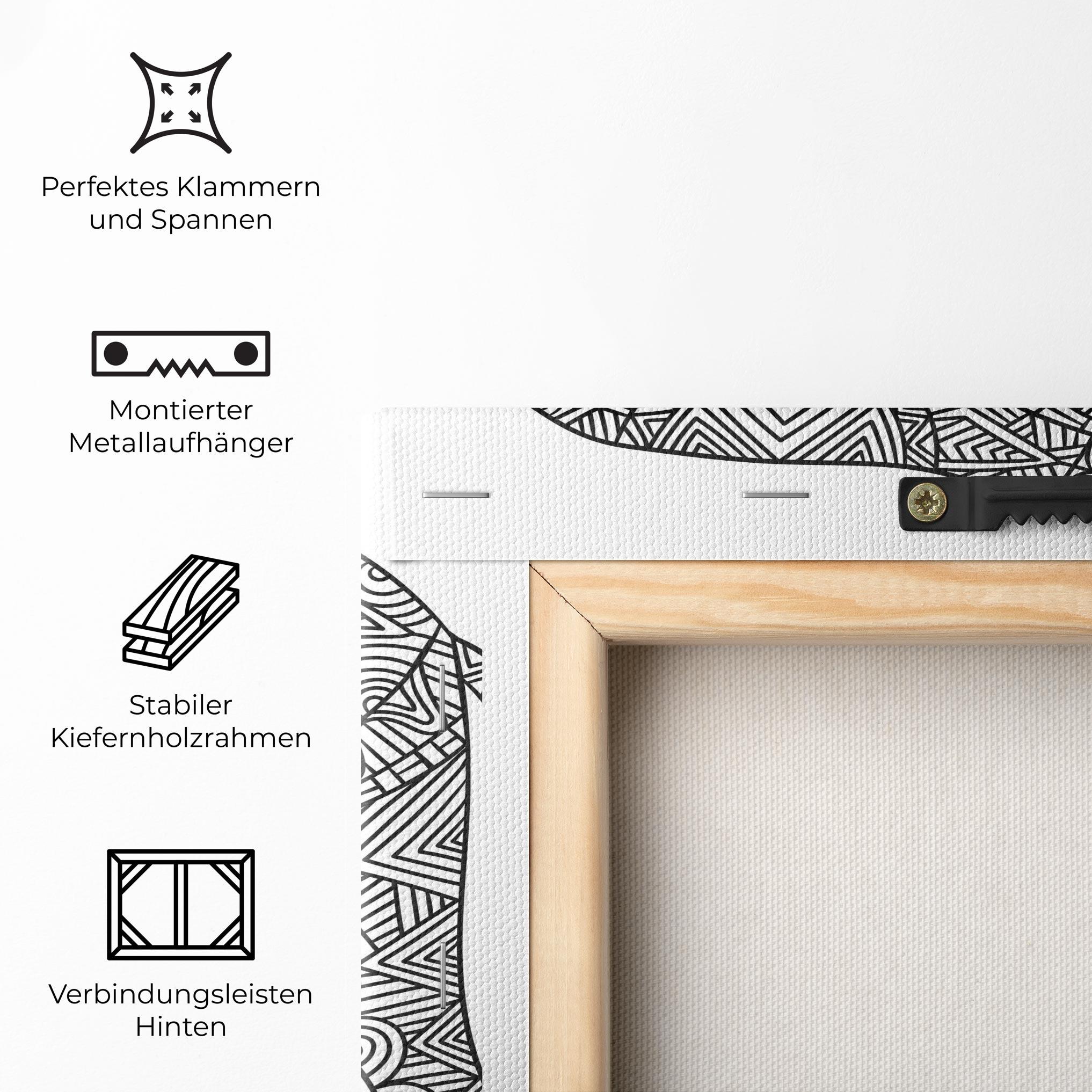 Leinwandbild Elephant Mandala mockup 5