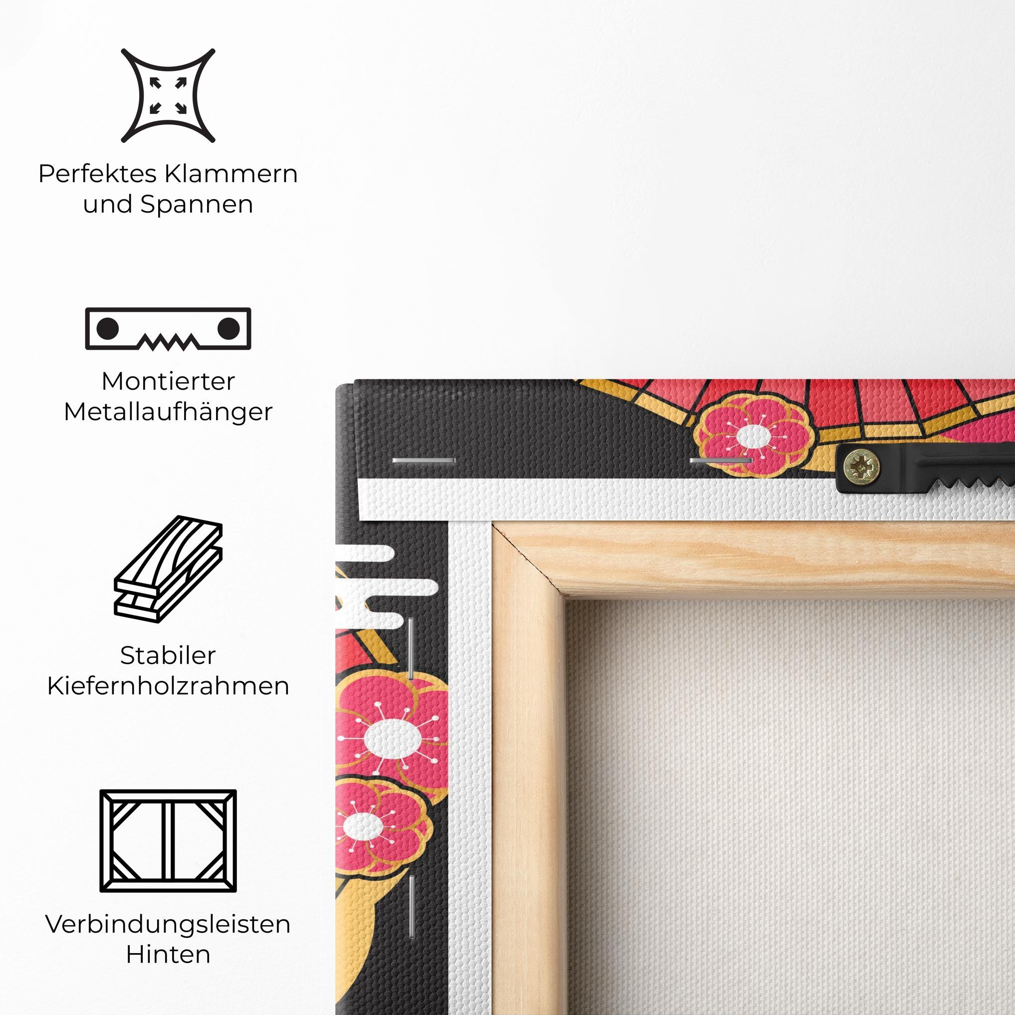 Leinwandbild Elephant On Pink mockup 5