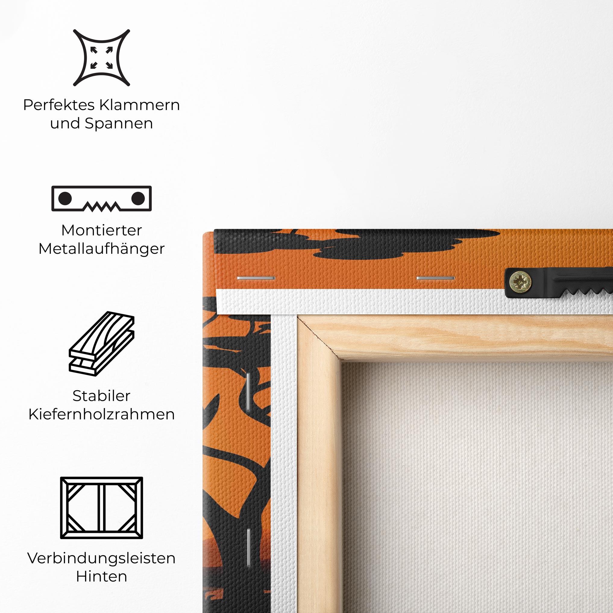 Leinwandbild Elephant Sunset mockup 5