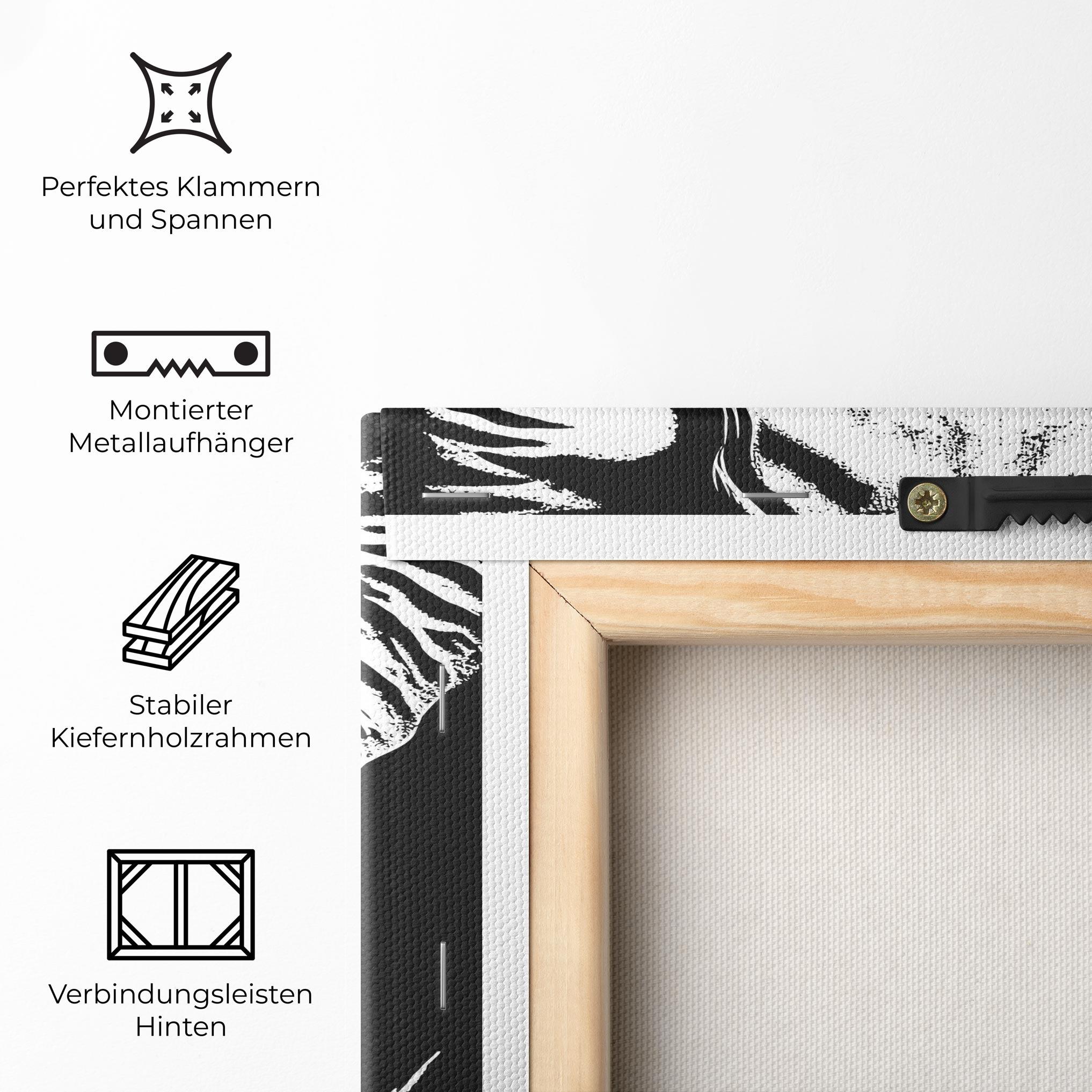 Leinwandbild Elephant White Head mockup 5