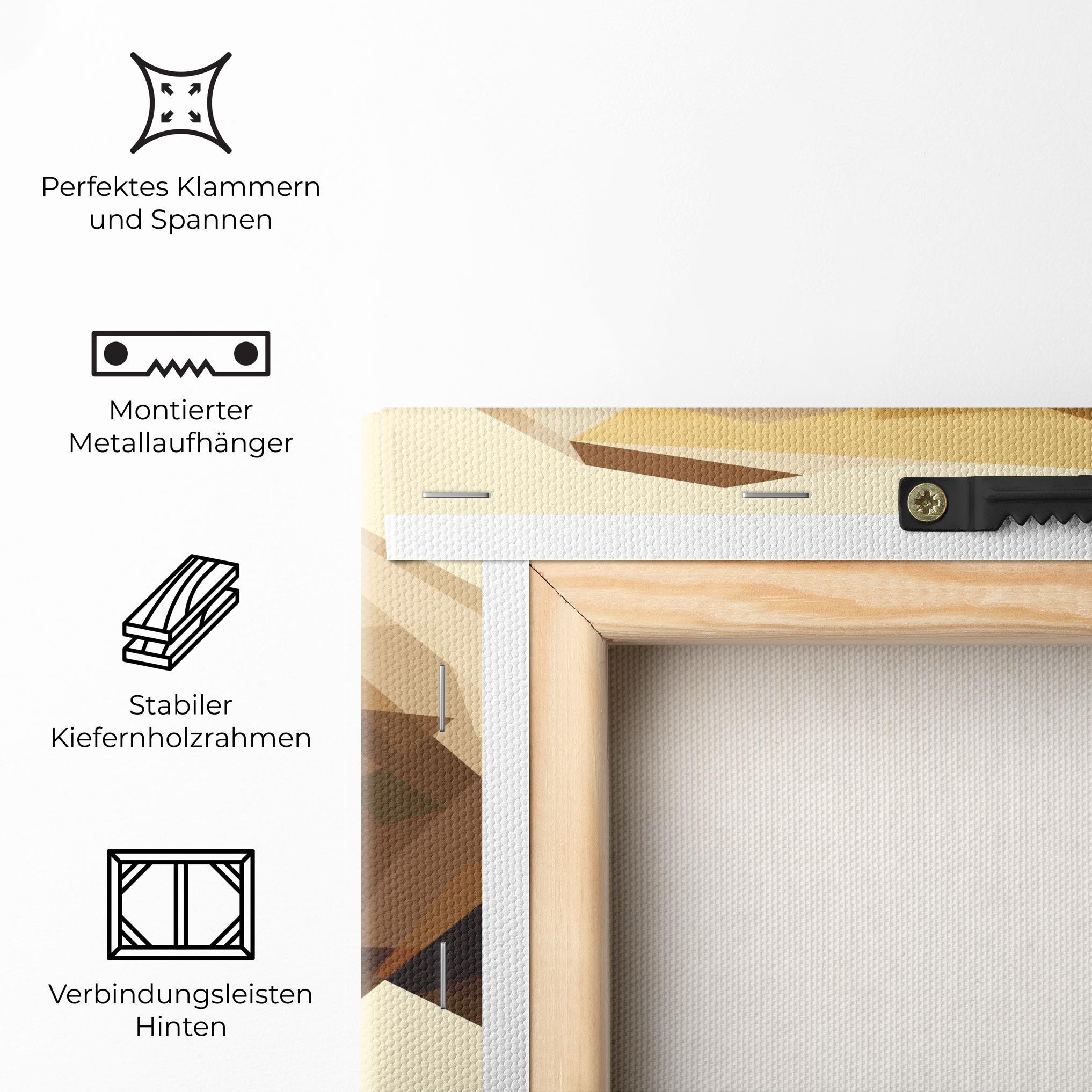 Leinwandbild Walking Elephant Cream mockup 5