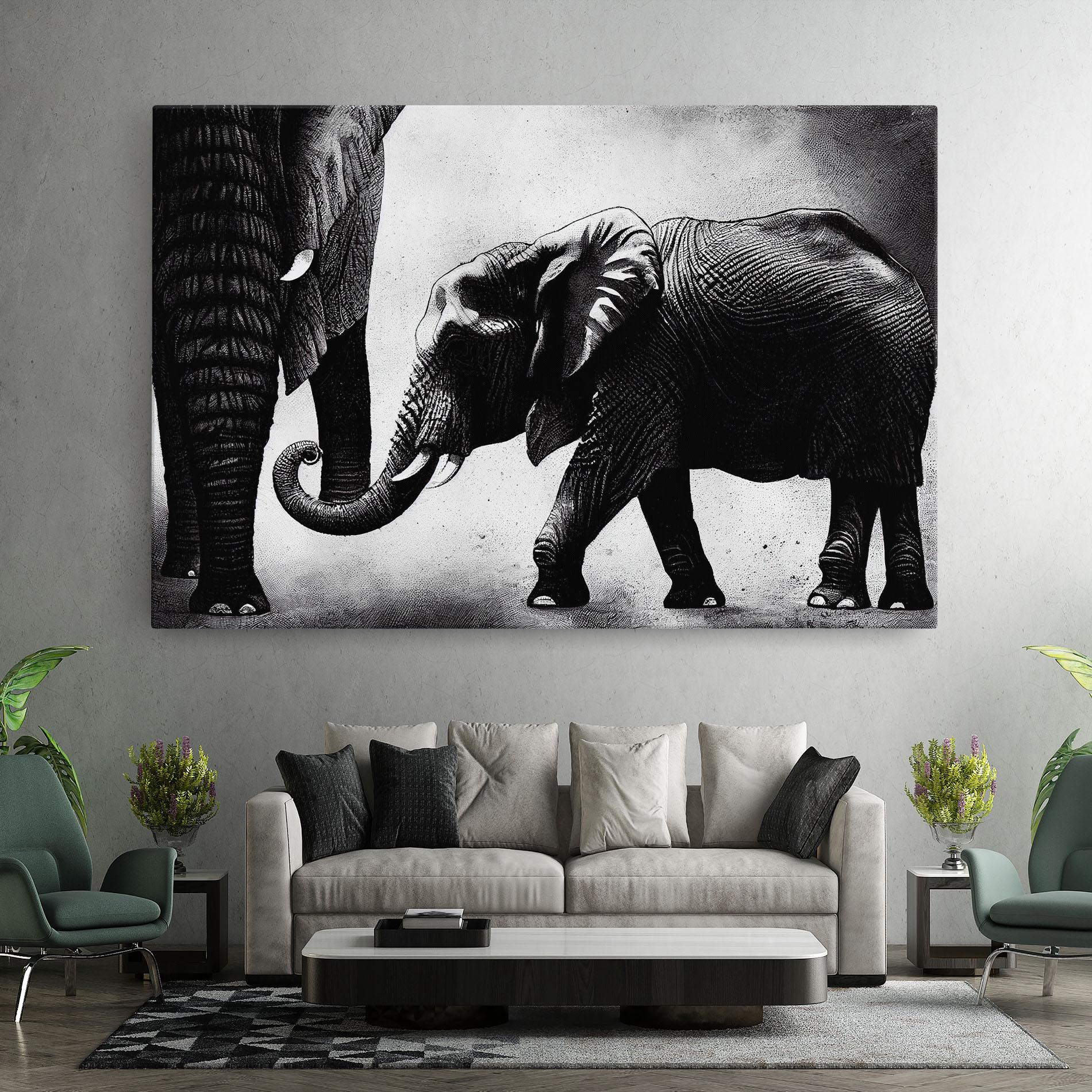 Leinwandbild Baby Elephant mockup 7