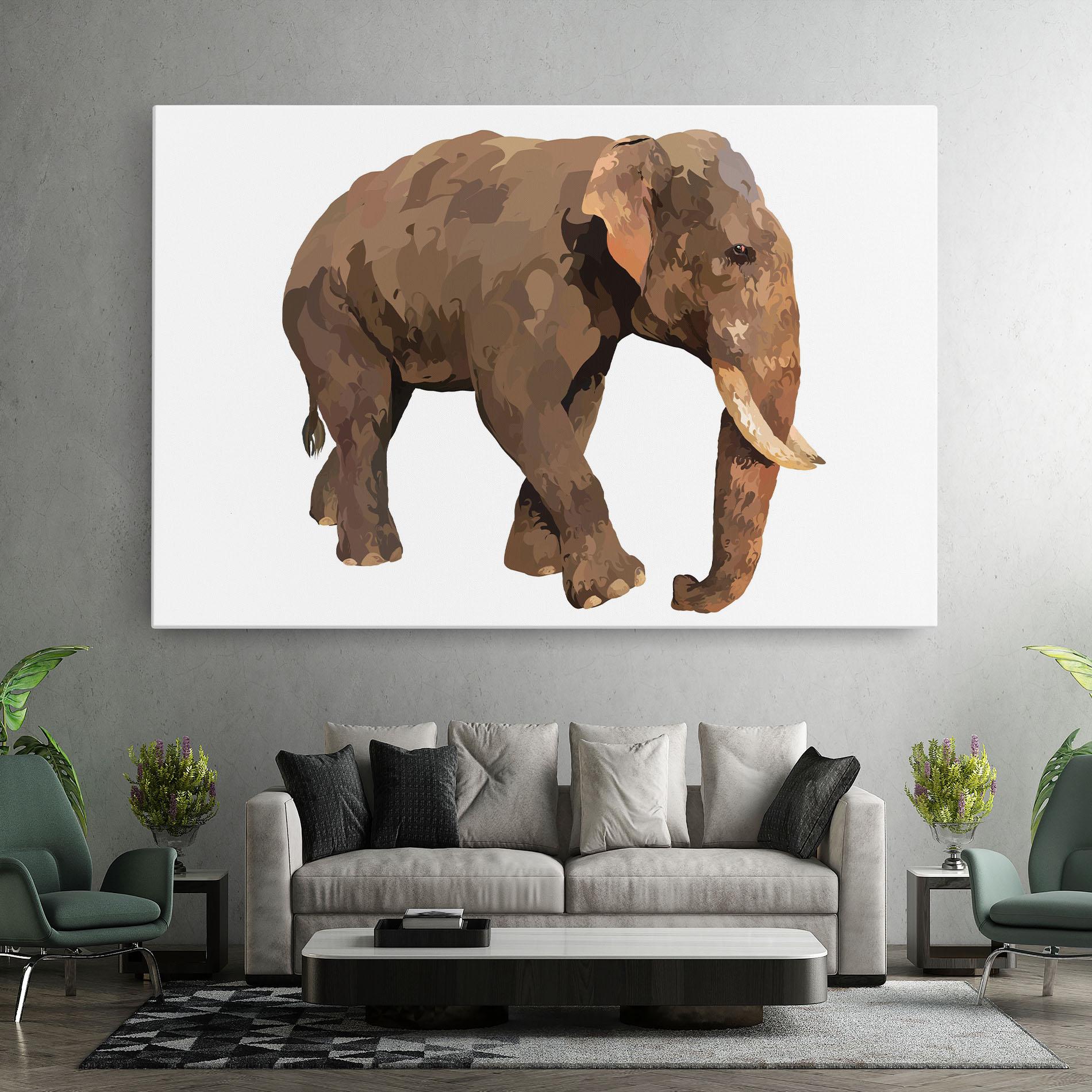 Leinwandbild Brown Elephant mockup 7