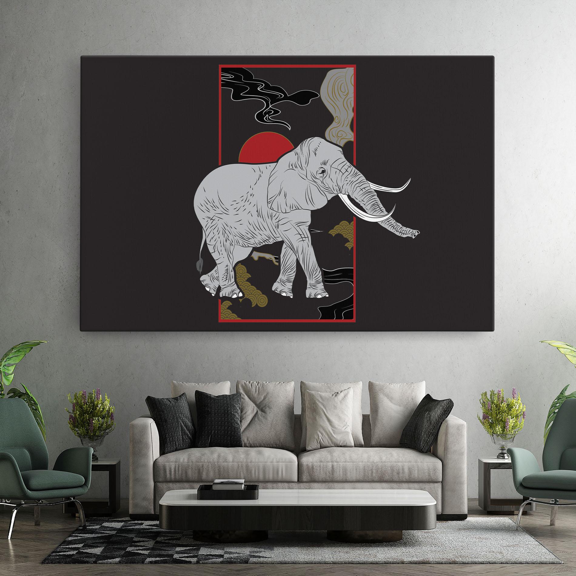 Leinwandbild Elephant Asia mockup 7