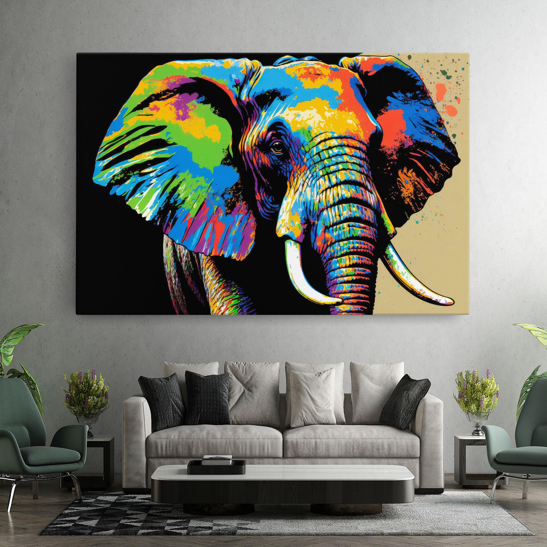 Leinwandbild Elephant Portrait mockup 7
