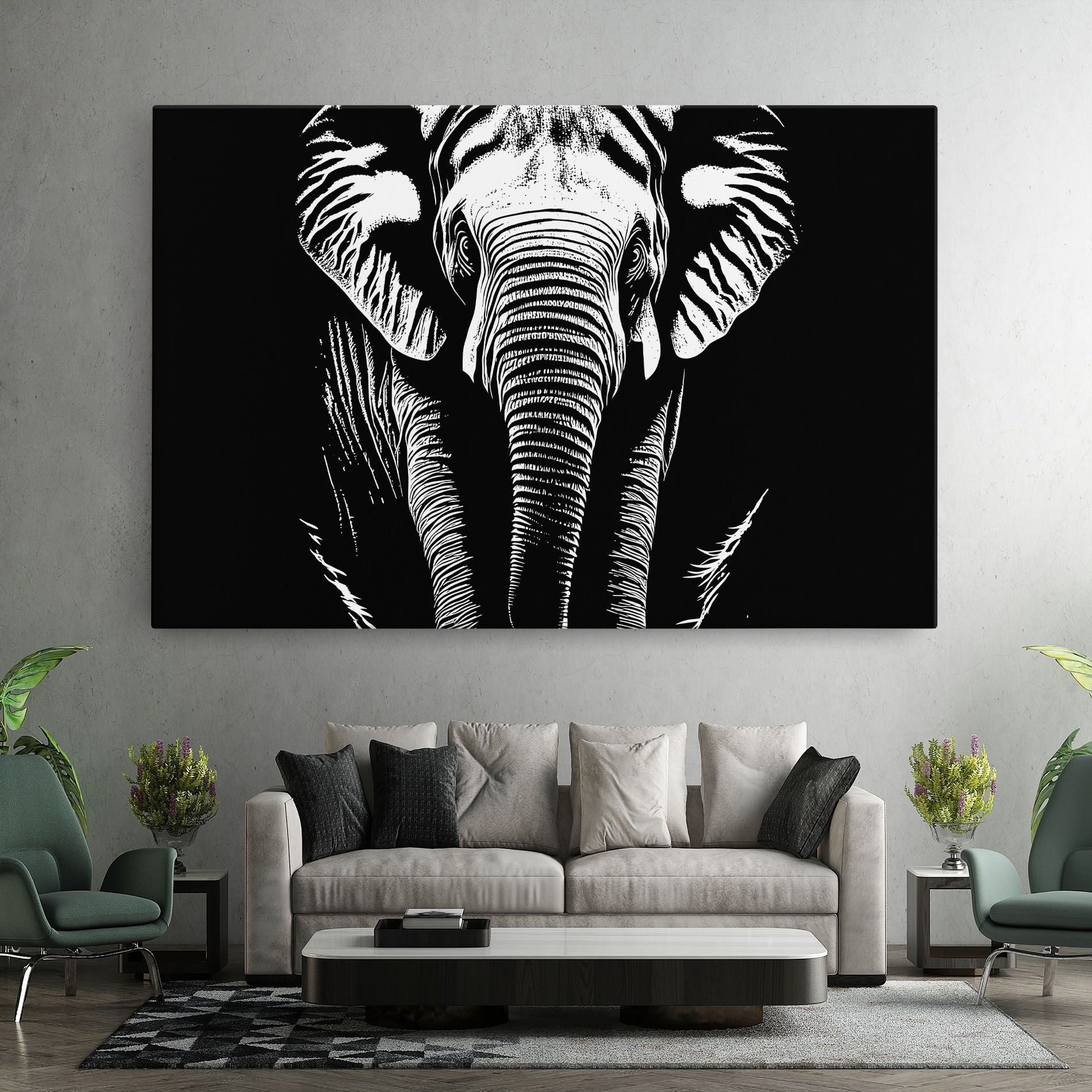 Elephant White Head mockup 7