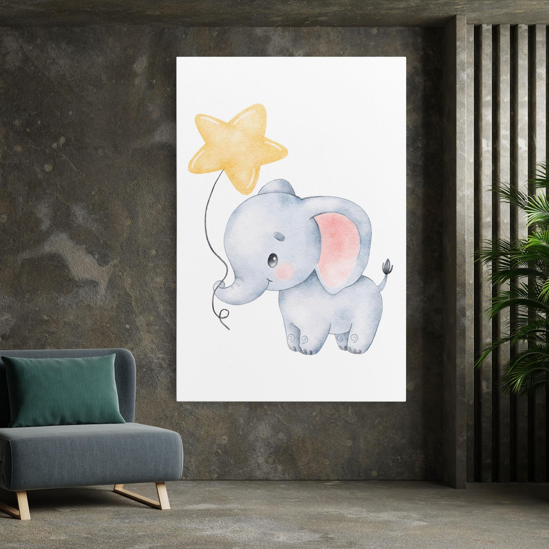 Leinwandbild Baby Elephant Kids mockup 7