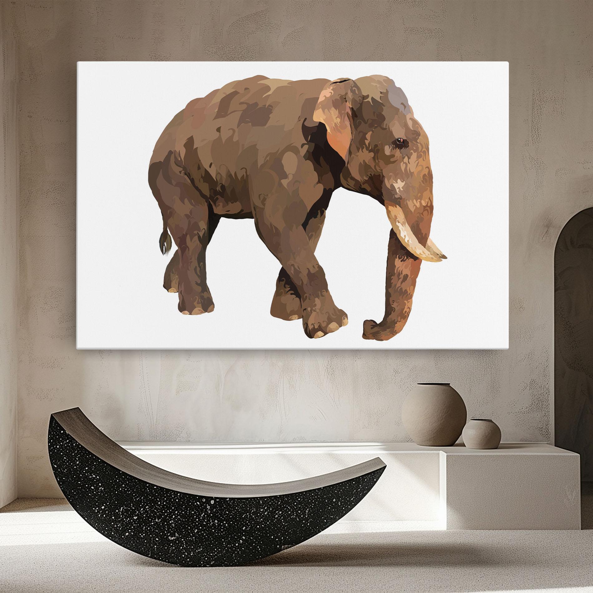 Leinwandbild Brown Elephant mockup 8