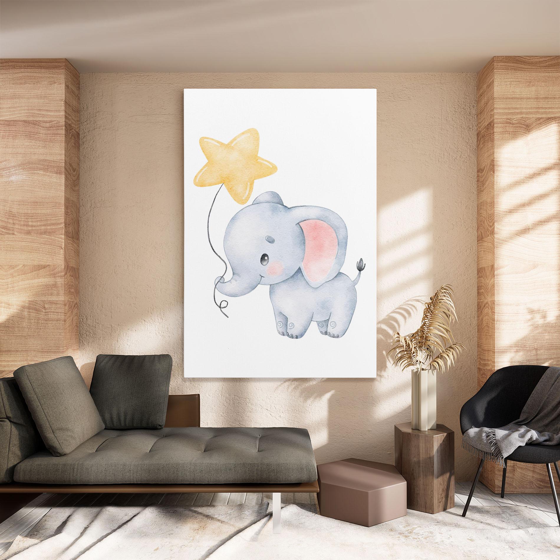 Leinwandbild Baby Elephant Kids mockup 8