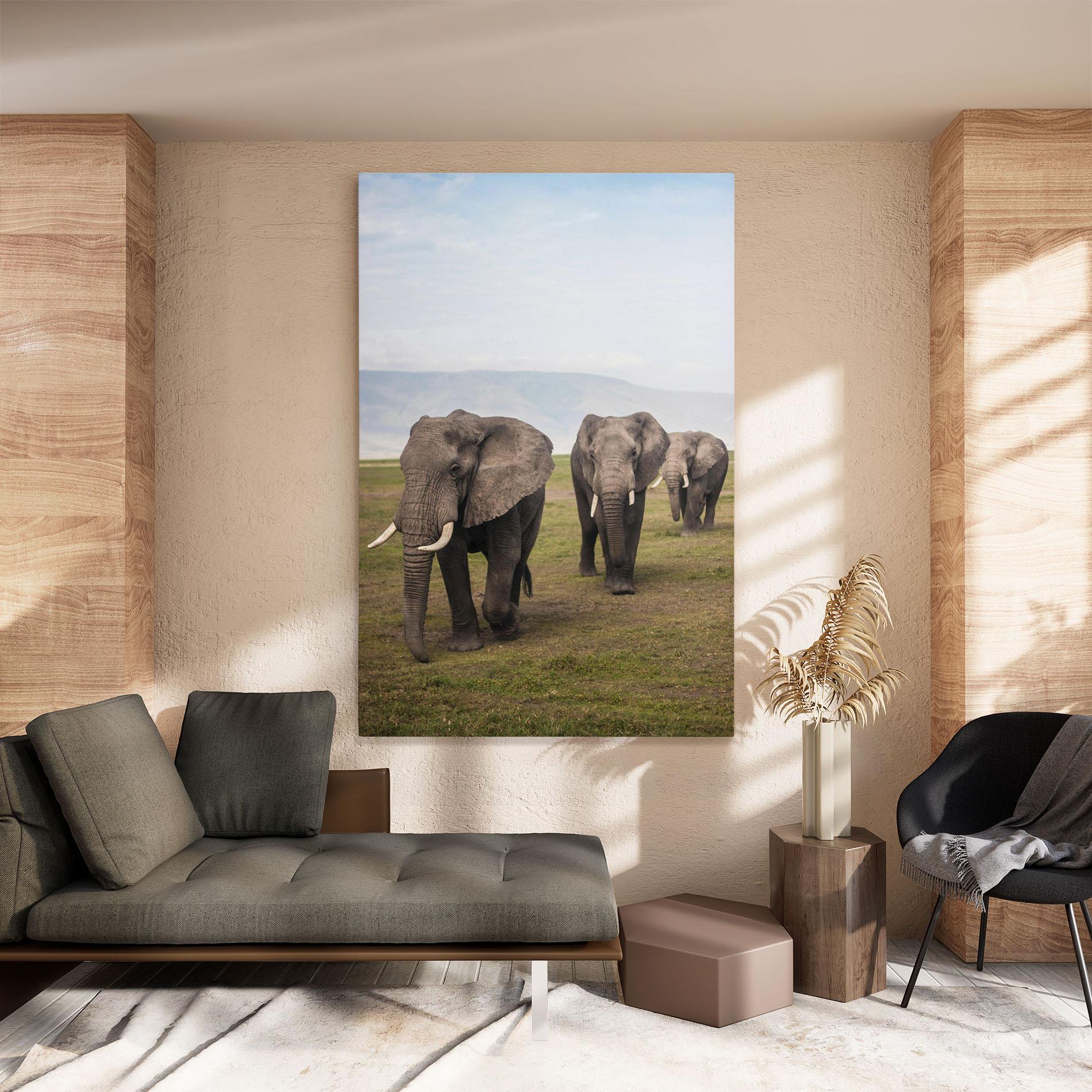 Leinwandbild Elephant Landscape mockup 8