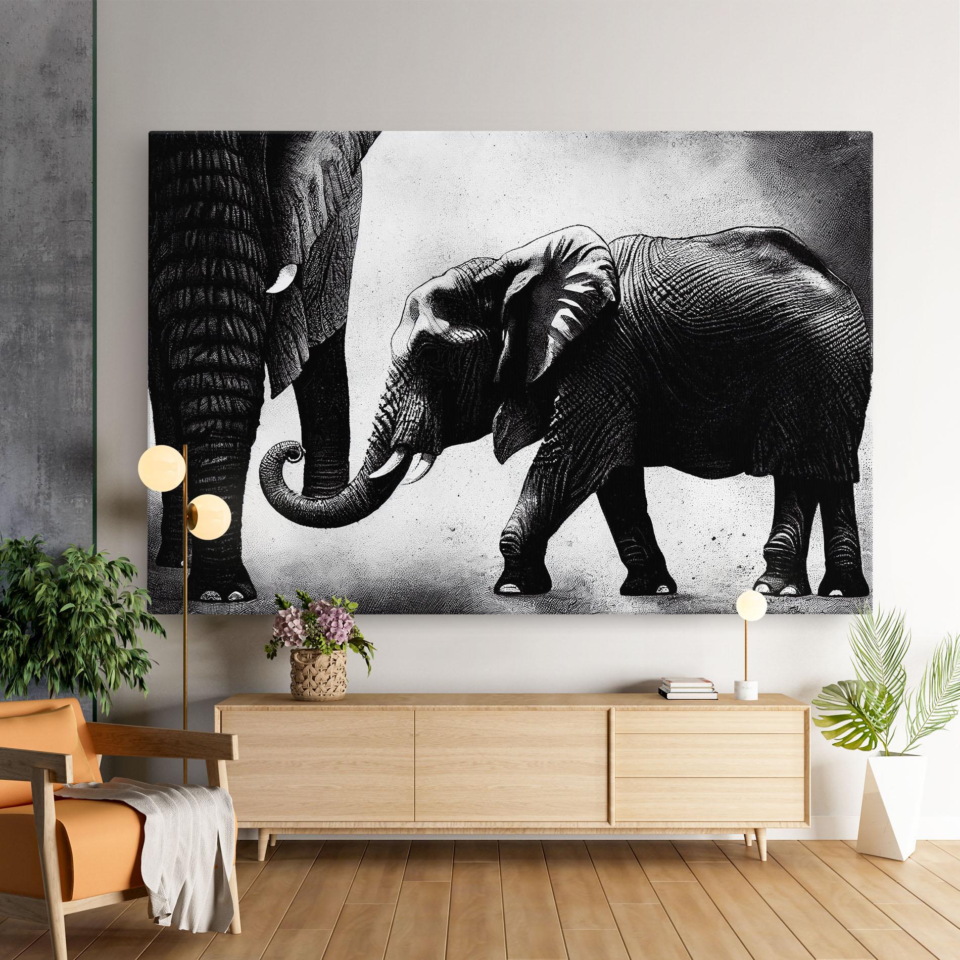 Leinwandbild Baby Elephant mockup 9