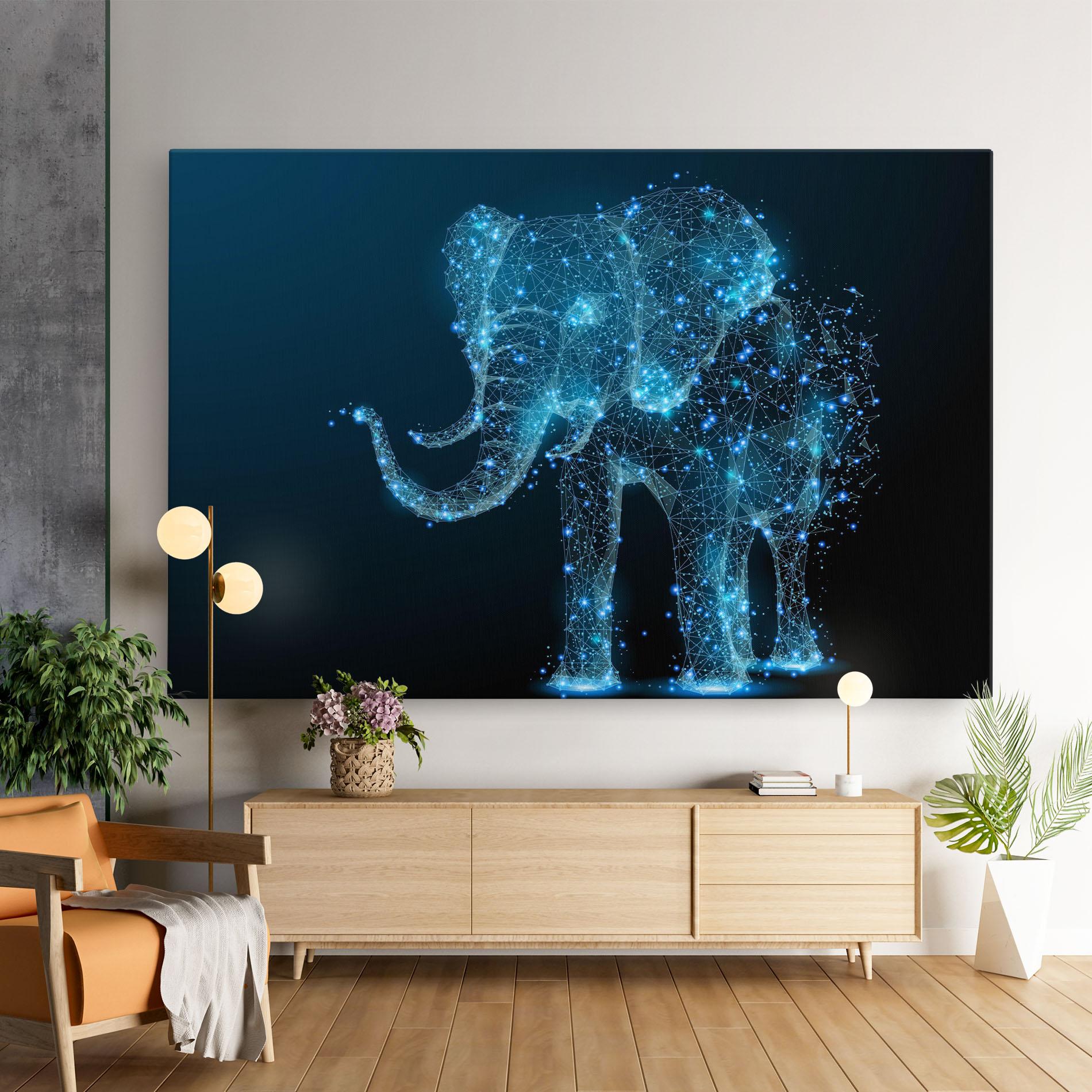 Leinwandbild Digital Elephant mockup 9
