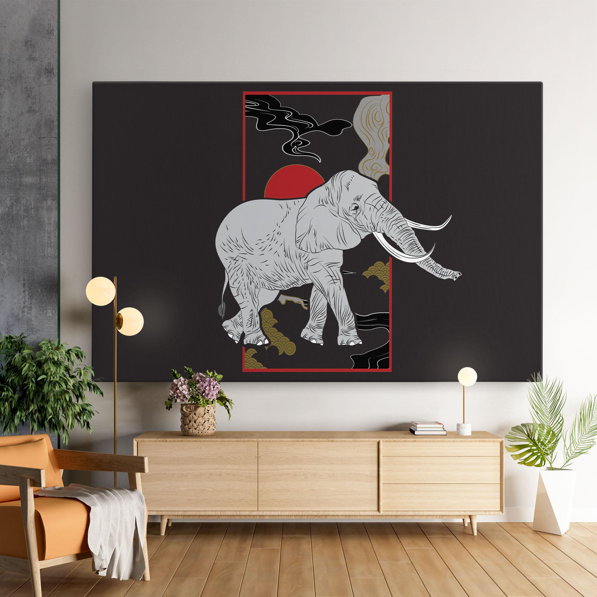 Leinwandbild Elephant Asia mockup 9