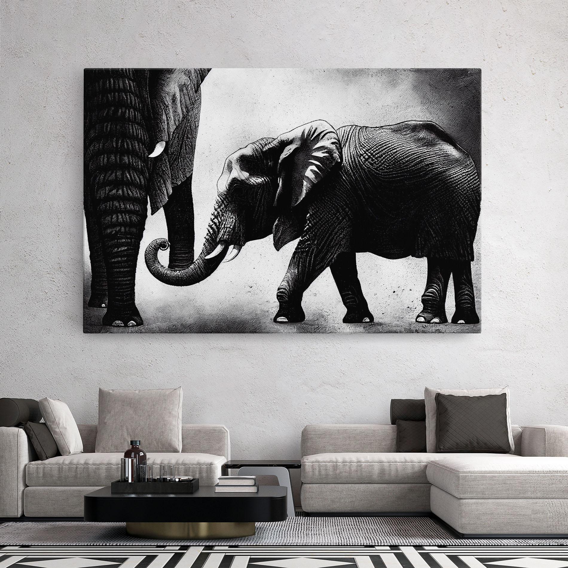 Leinwandbild Baby Elephant mockup 2