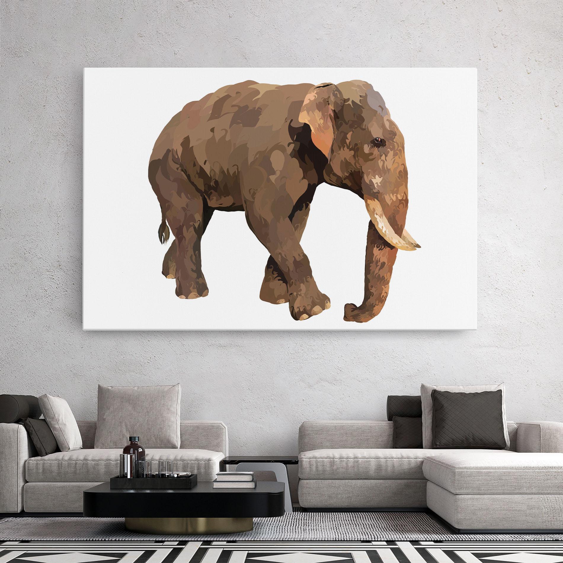 Leinwandbild Brown Elephant mockup 2