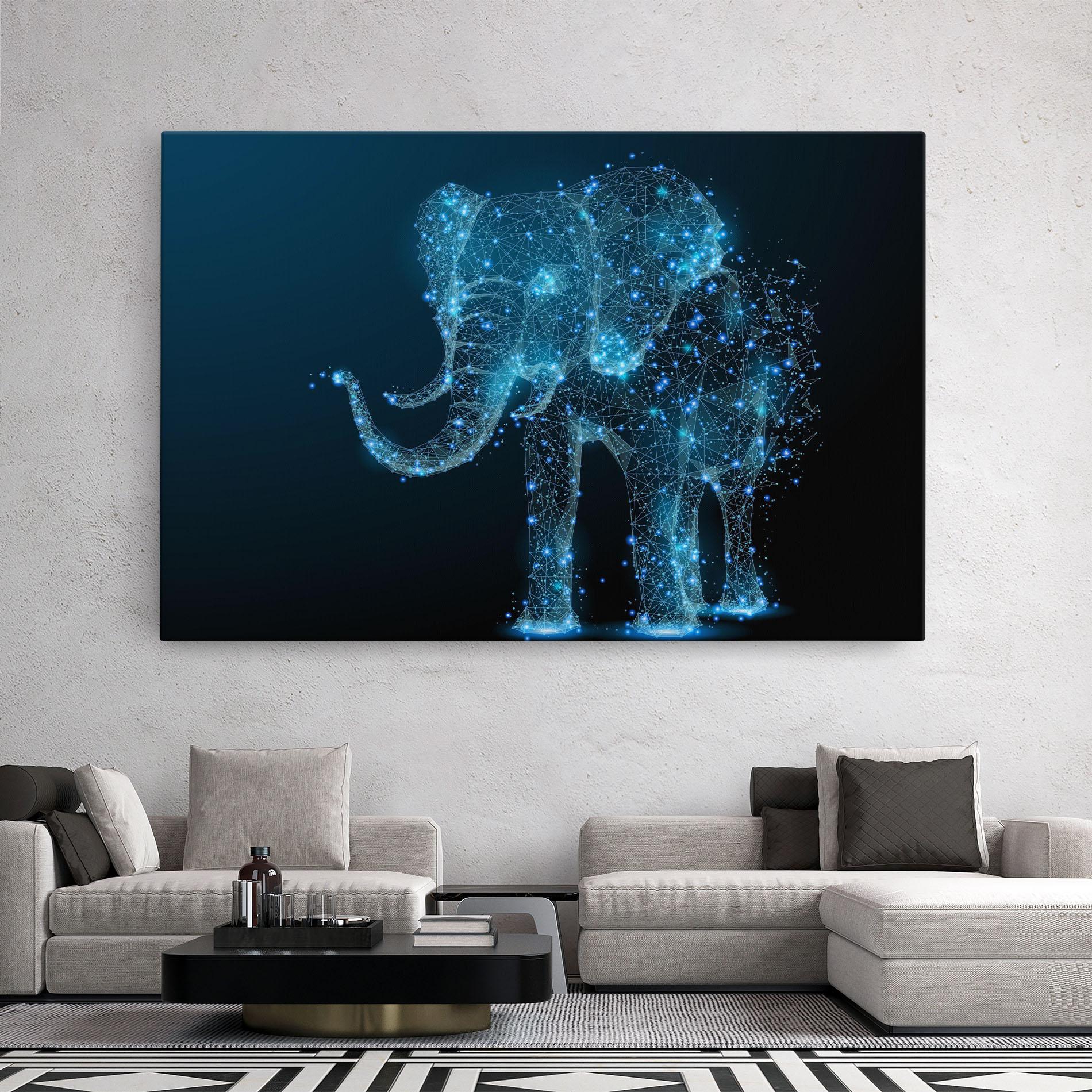 Leinwandbild Digital Elephant mockup 2