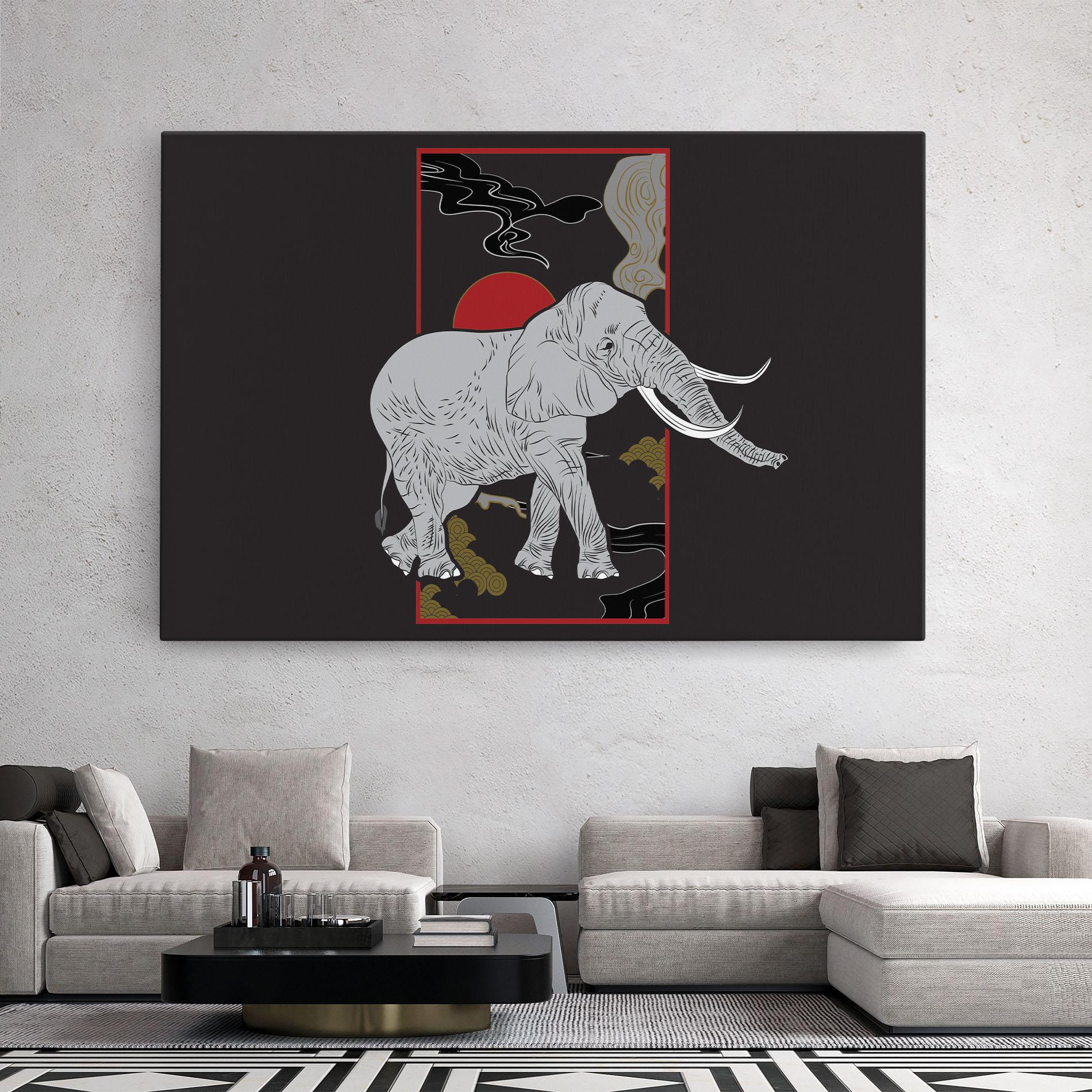 Leinwandbild Elephant Asia mockup 2